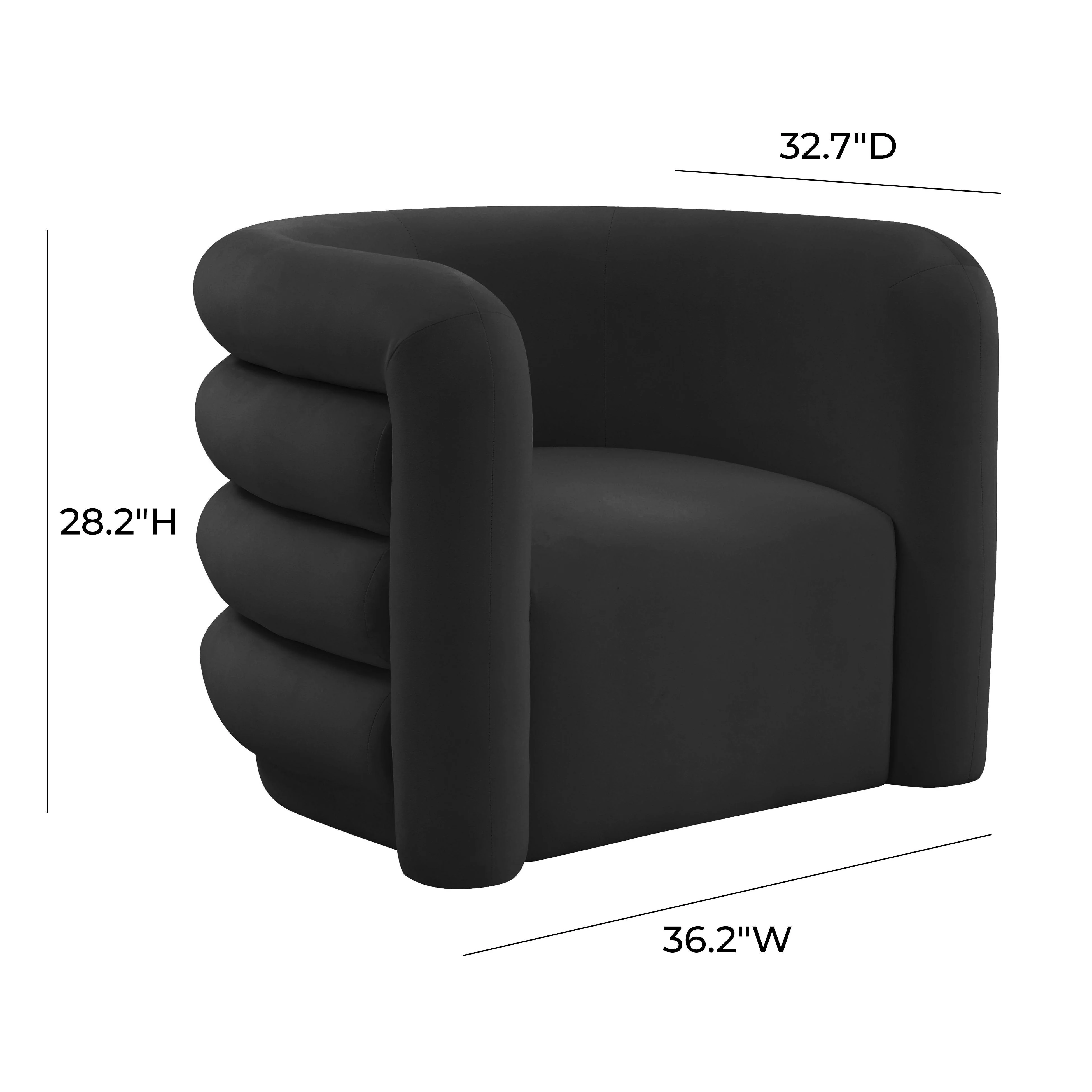 Tov Curves Performance Velvet Lounge Chair - Image 6