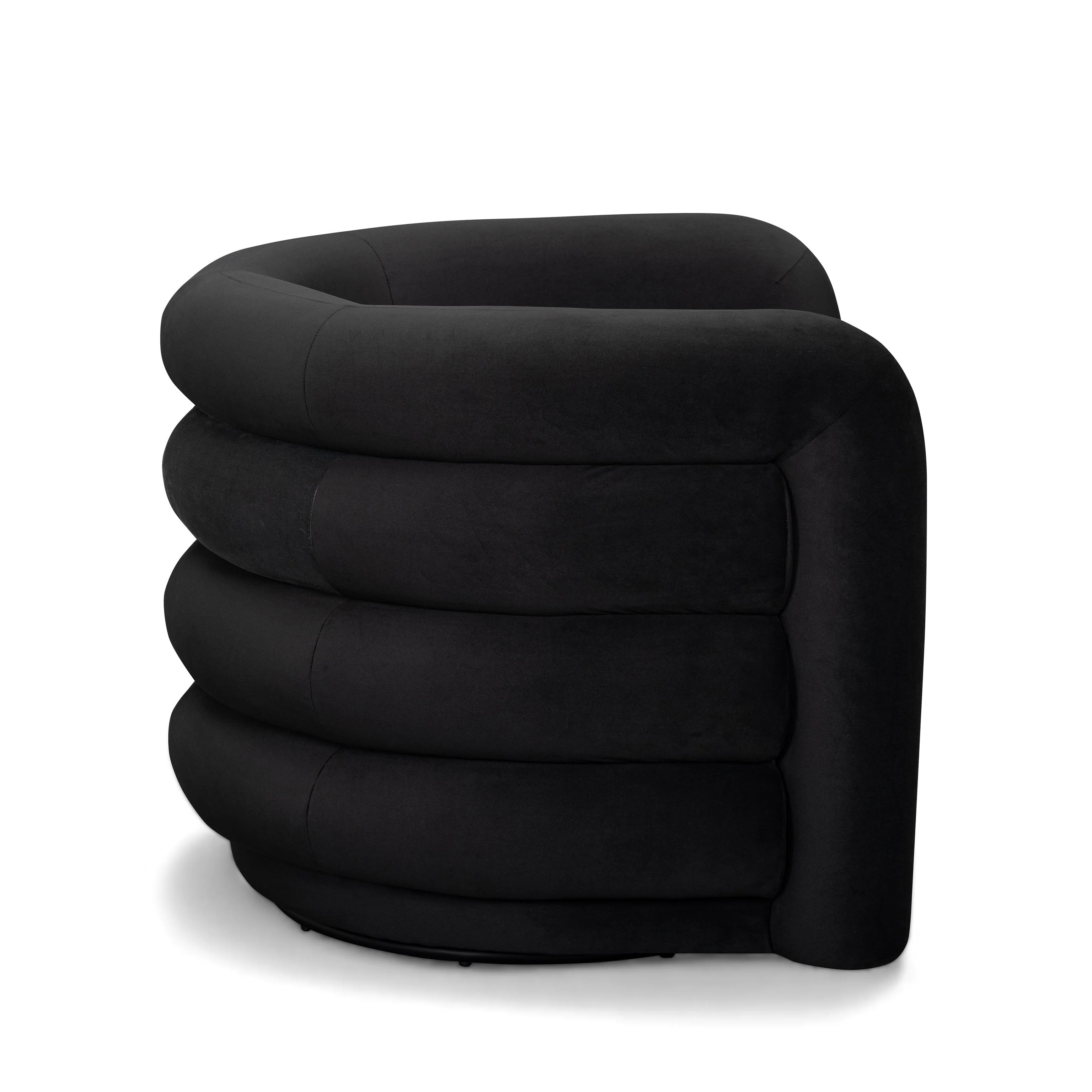 Tov Curves Performance Velvet Swivel Accent Chair - Image 5
