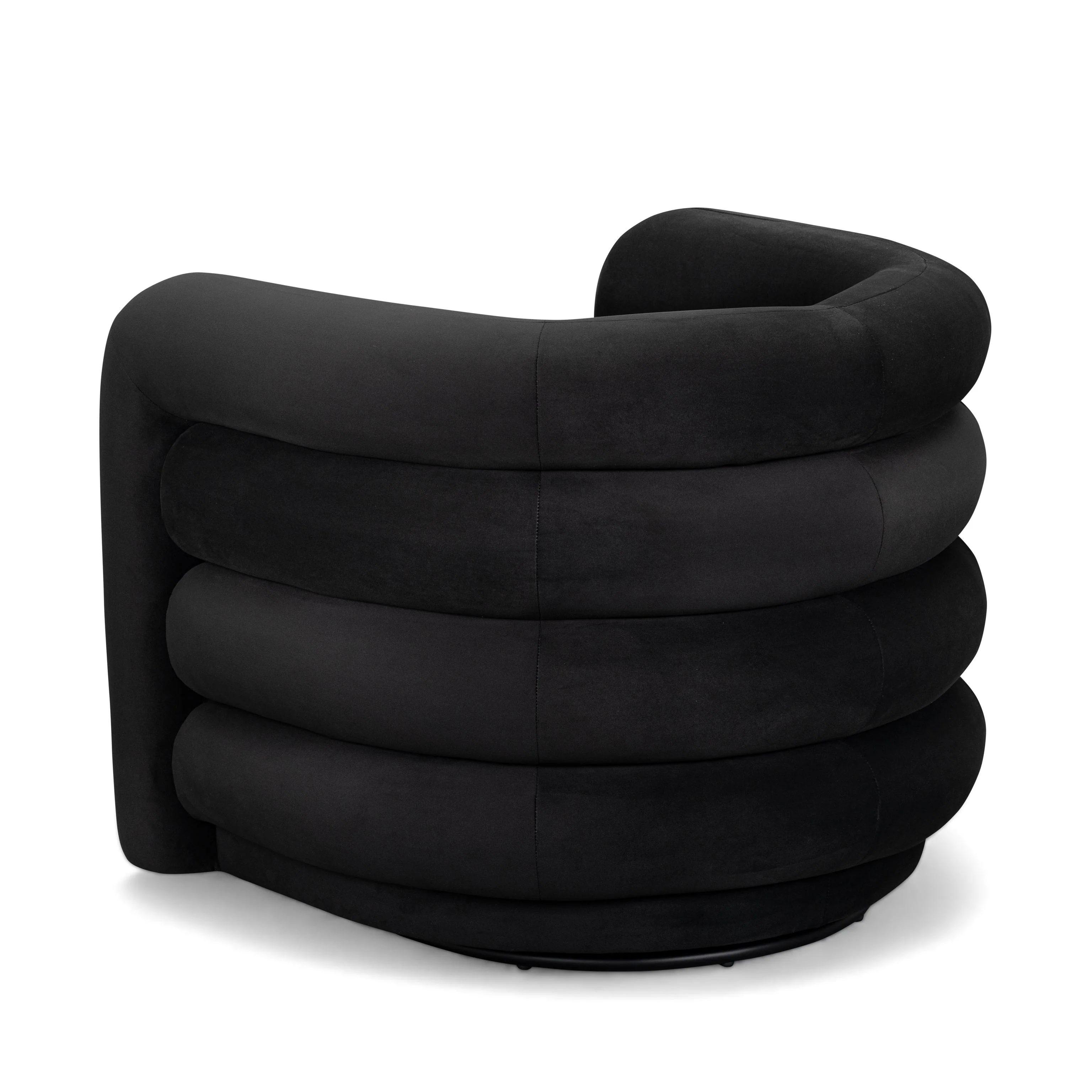 Tov Curves Performance Velvet Swivel Accent Chair - Image 7