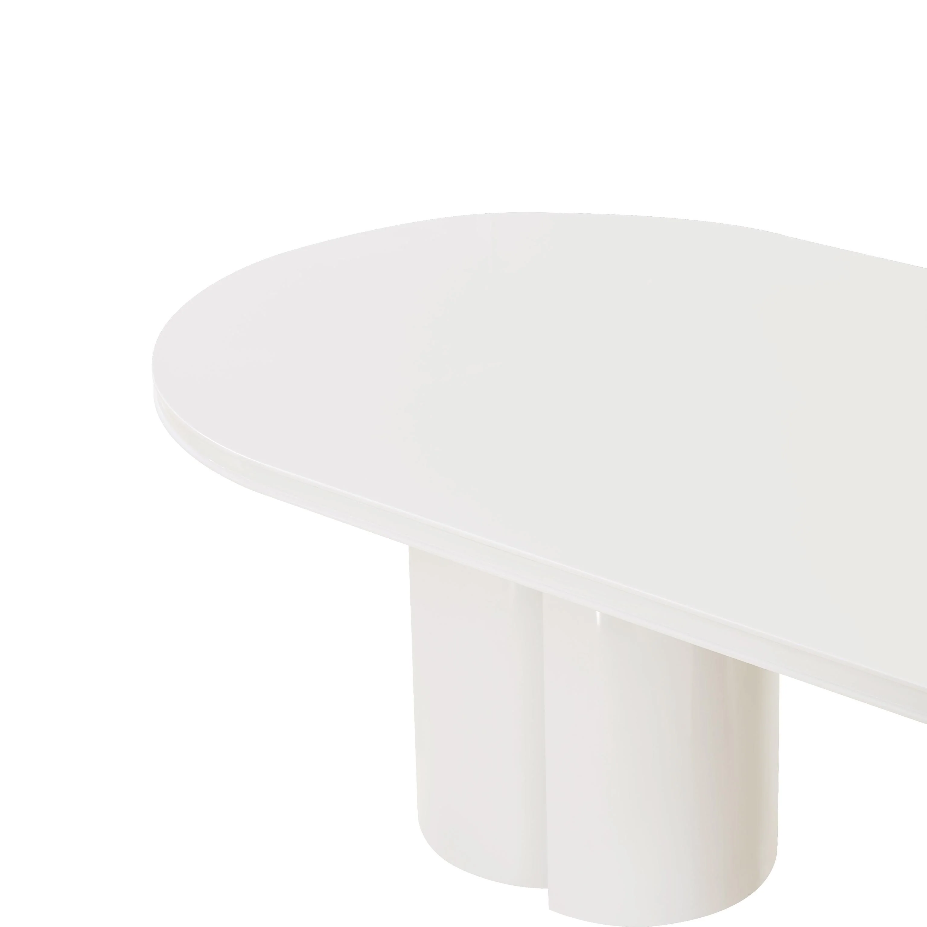 Tov Elora 79" Lacquer Oval Dining Table - Image 6