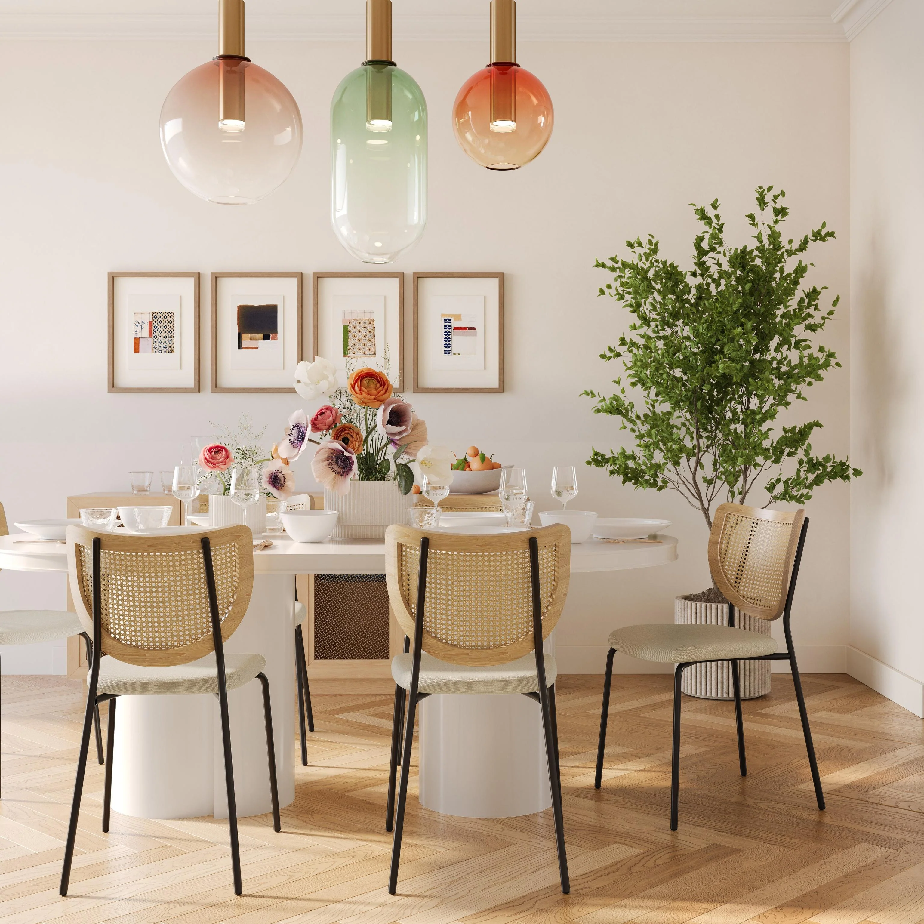 Tov Elora 79" Lacquer Oval Dining Table - Image 9