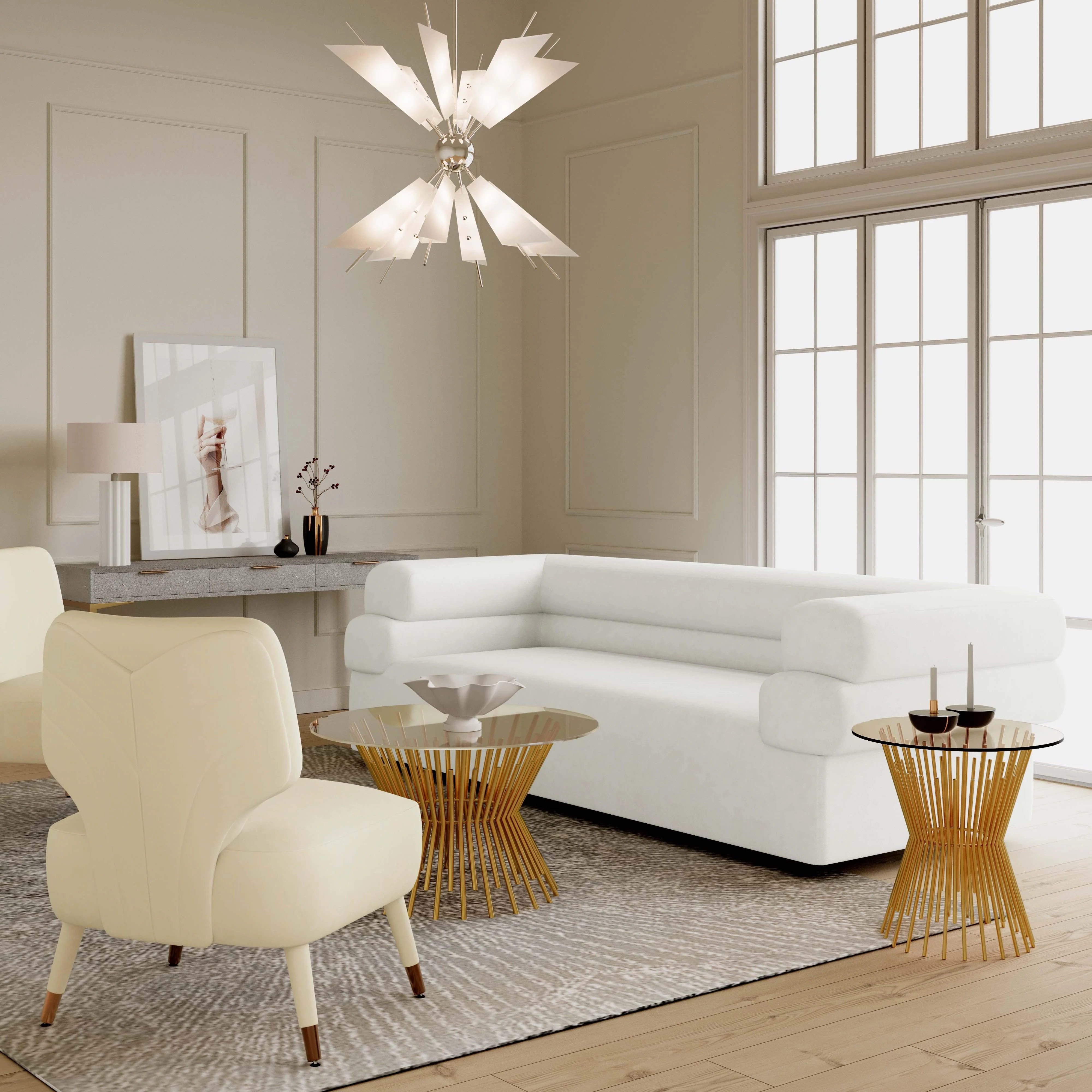 Tov Elsa 98" Performance Fabric Sofa - Image 4