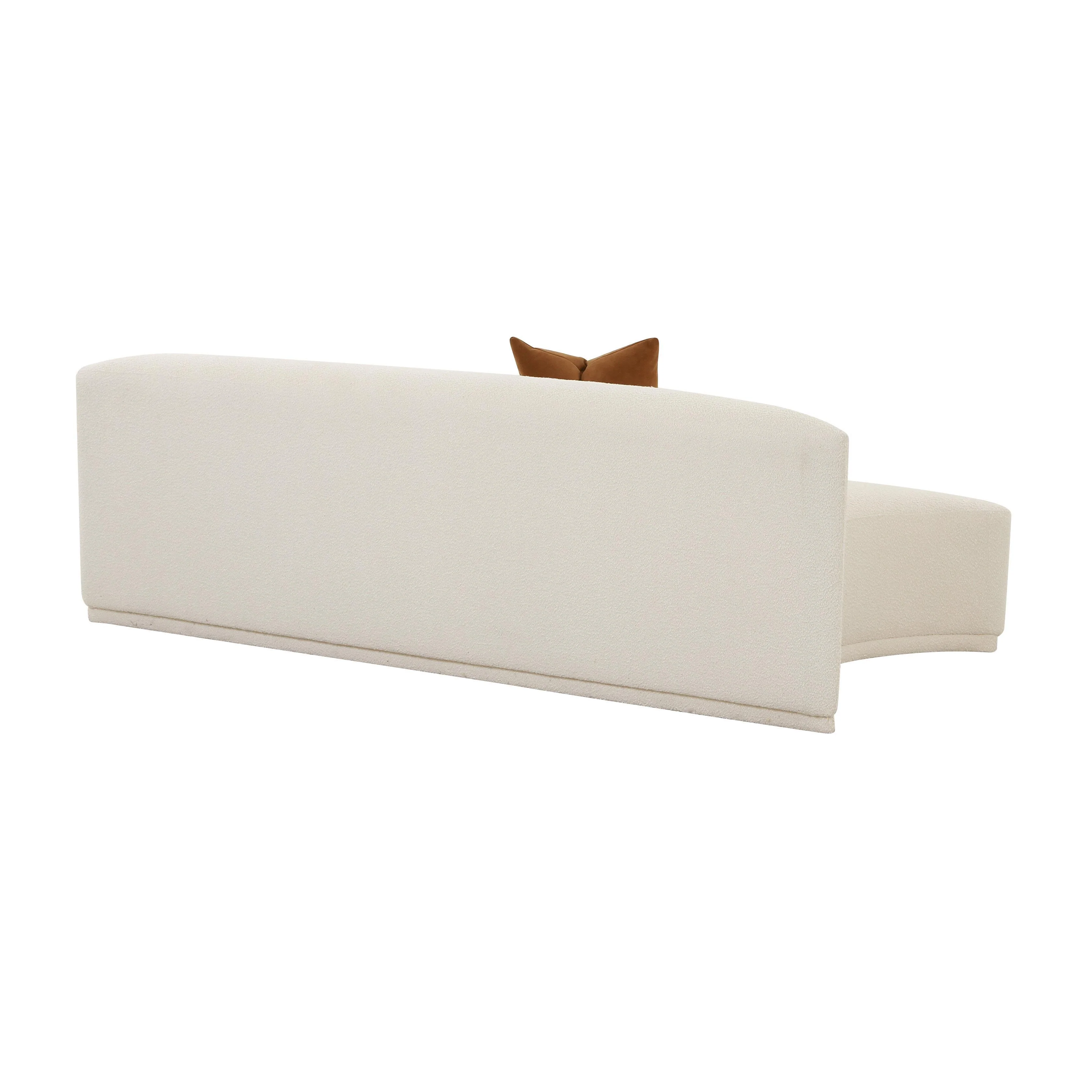Tov Fickle 84" Cream Performance Boucle Modular Armless Loveseat - Image 5