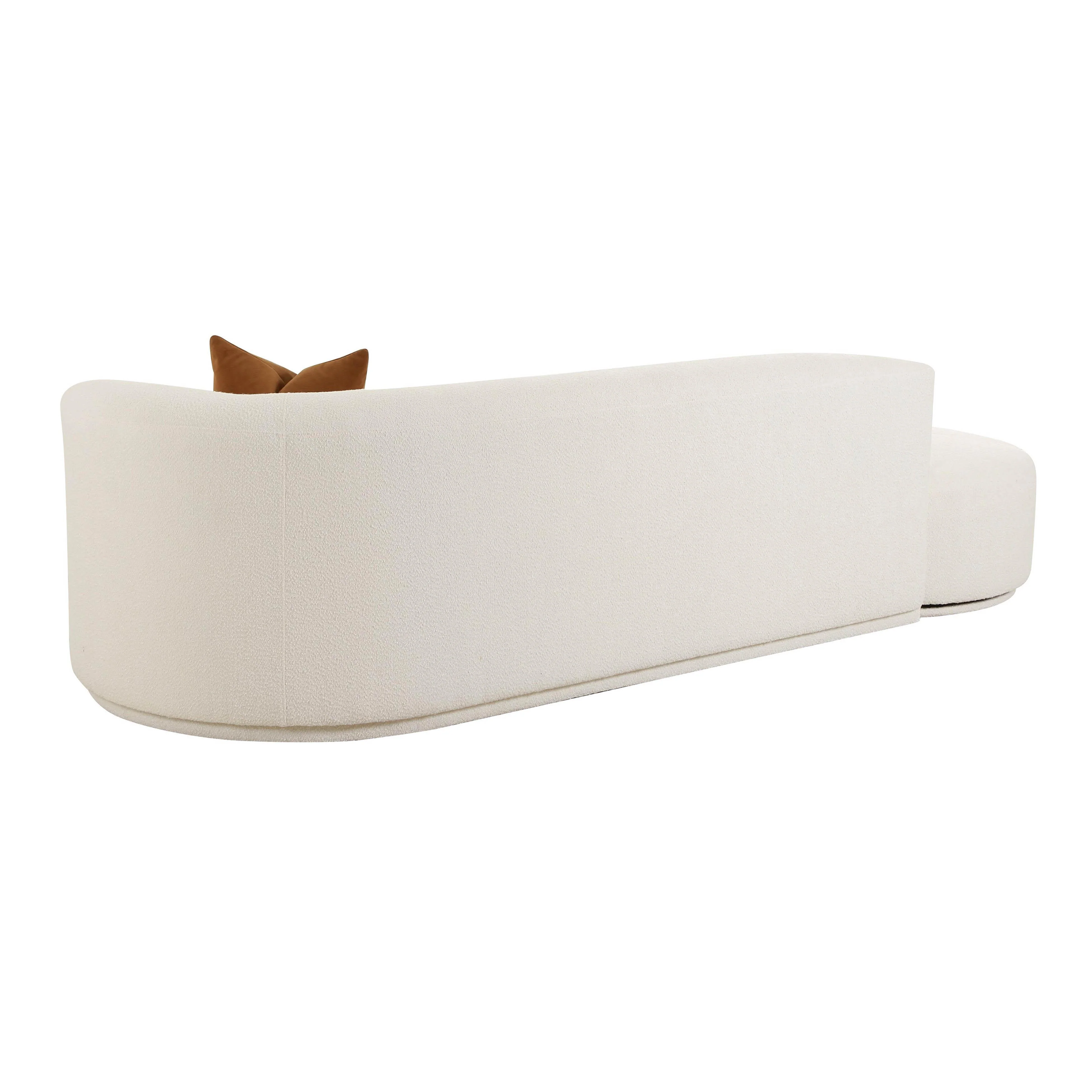 Tov Fickle Cream Boucle 2-Piece Chaise Modular Raf Sofa - Image 8