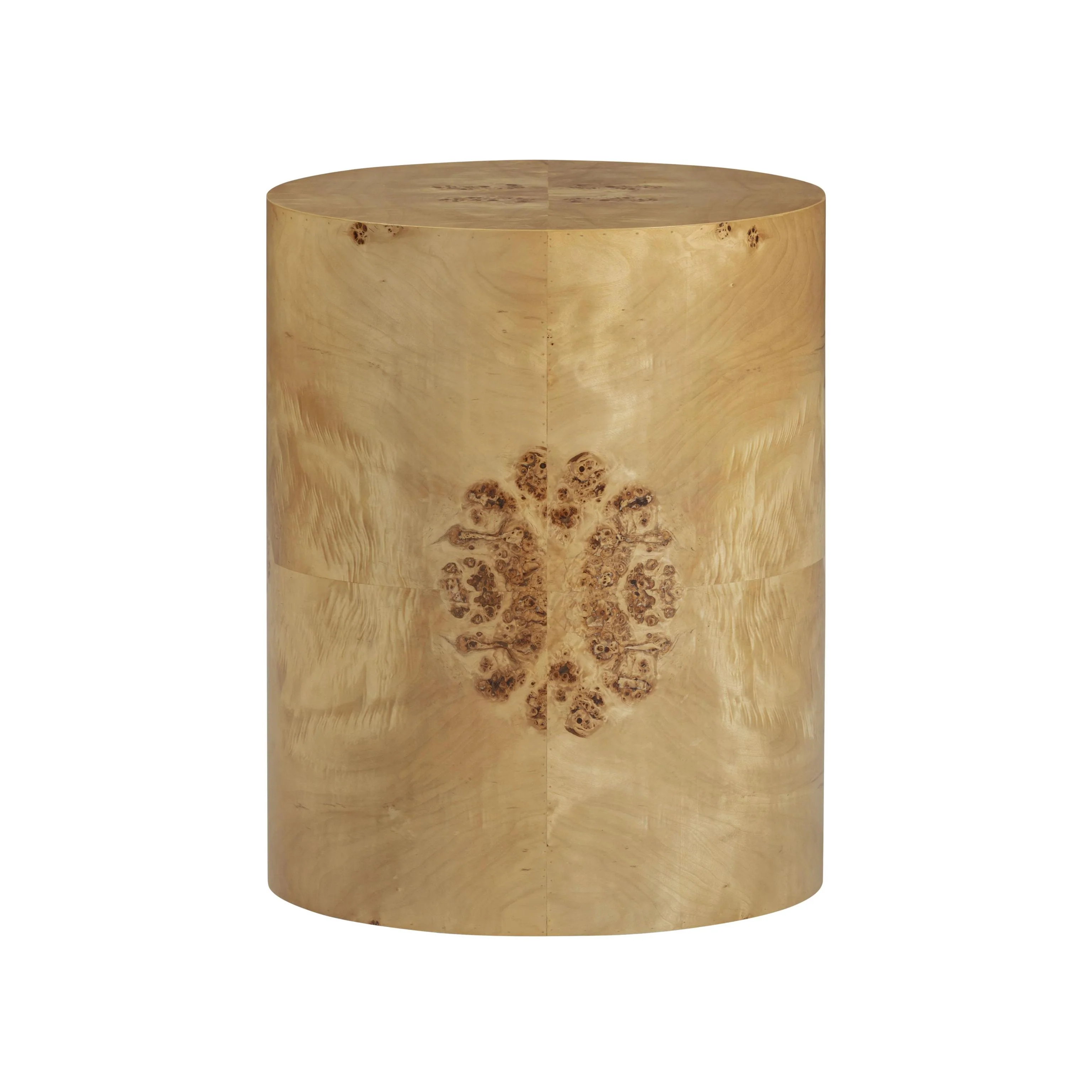 Tov Fig Natural Burl Drum Side Table - Image 6