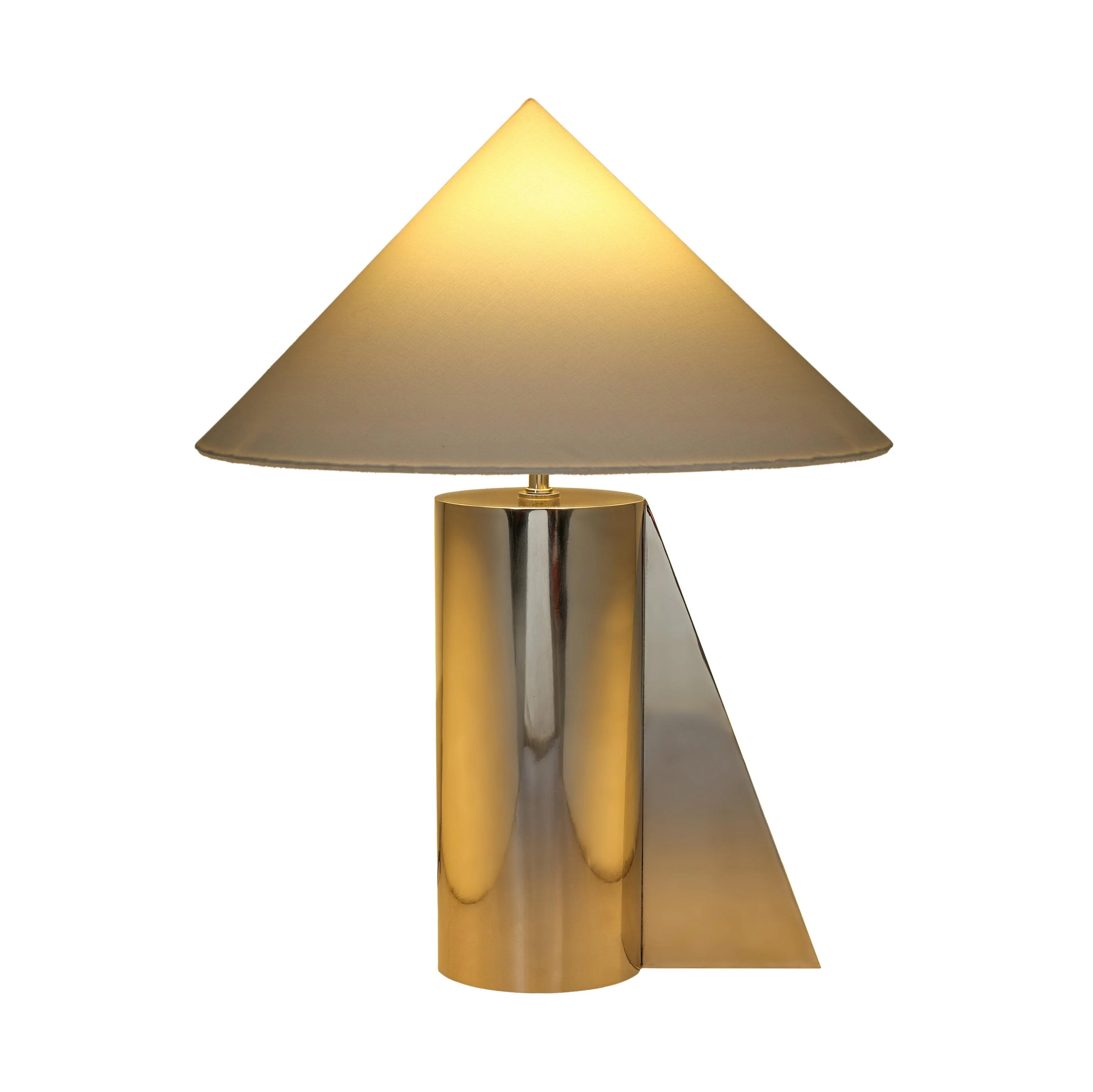 Tov Geo Angled Chrome Table Lamp - Image 2