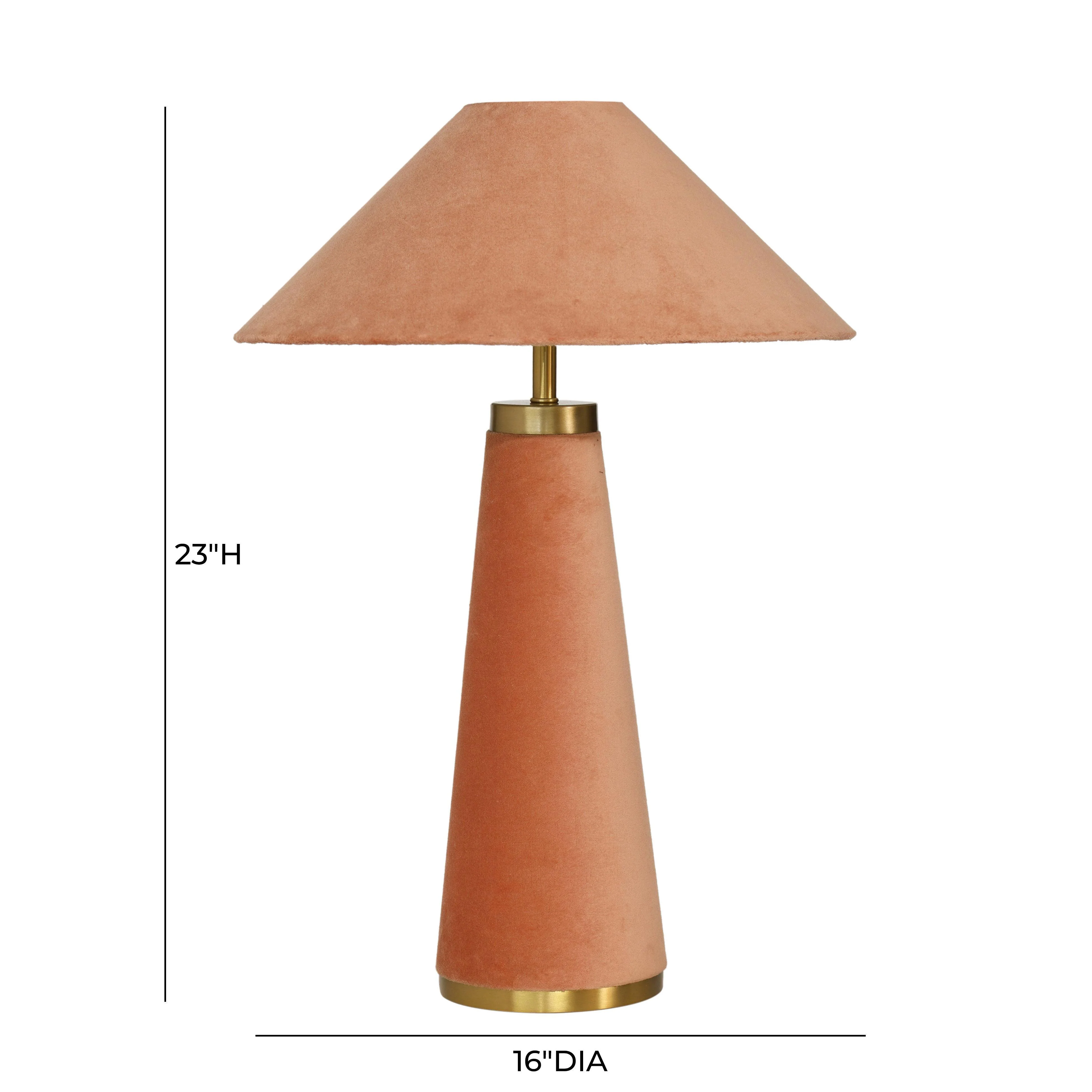Tov Graham Terracotta Velvet Table Lamp - Image 6