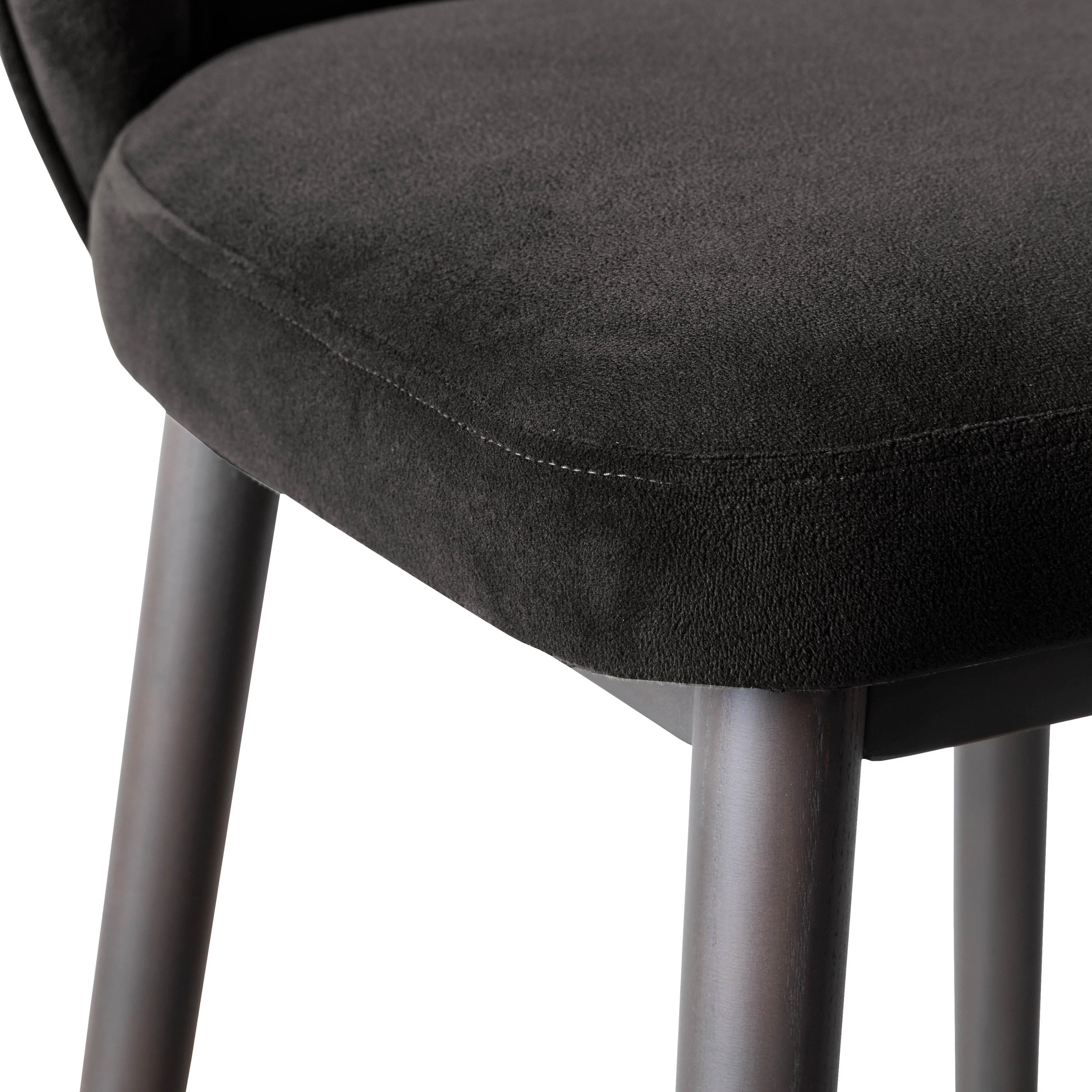 Tov Hailey Charcoal Grey Velvet Counter Stool - Image 5