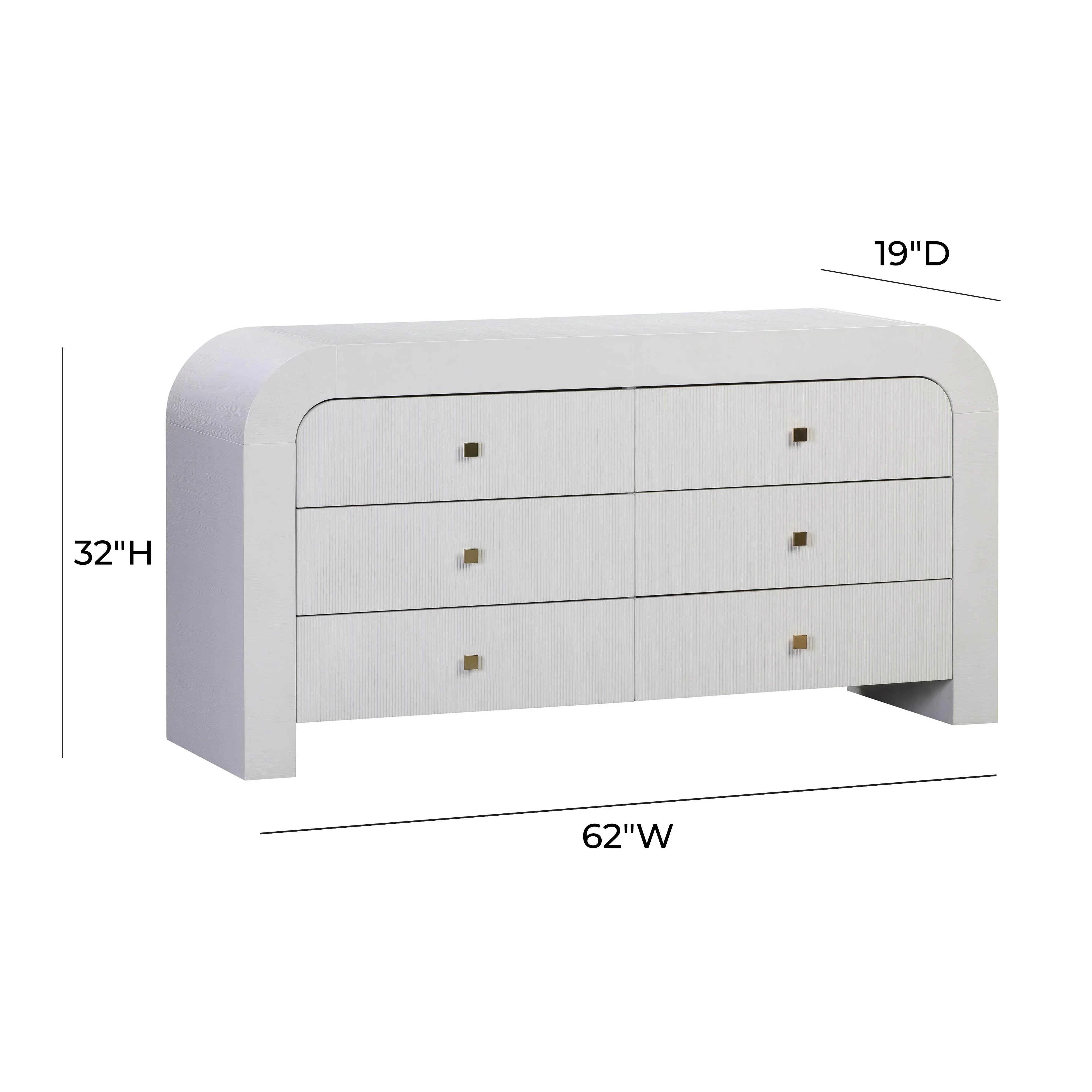 Tov Hump 62" Arched 6-Drawer Dresser - Image 7