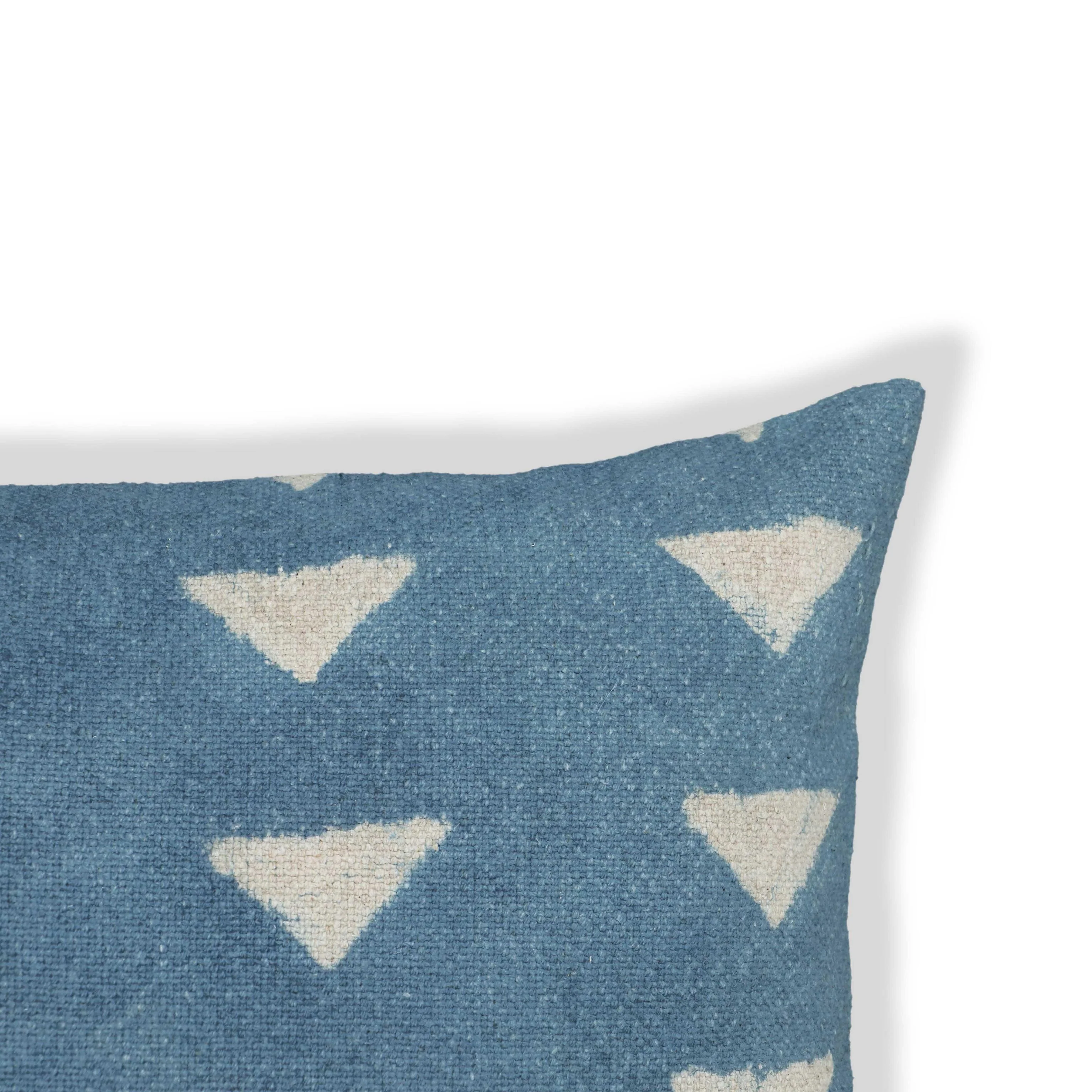 Tov Indigo Triangles 20" Cotton Square Throw Pillow Cover Cover - Image 5