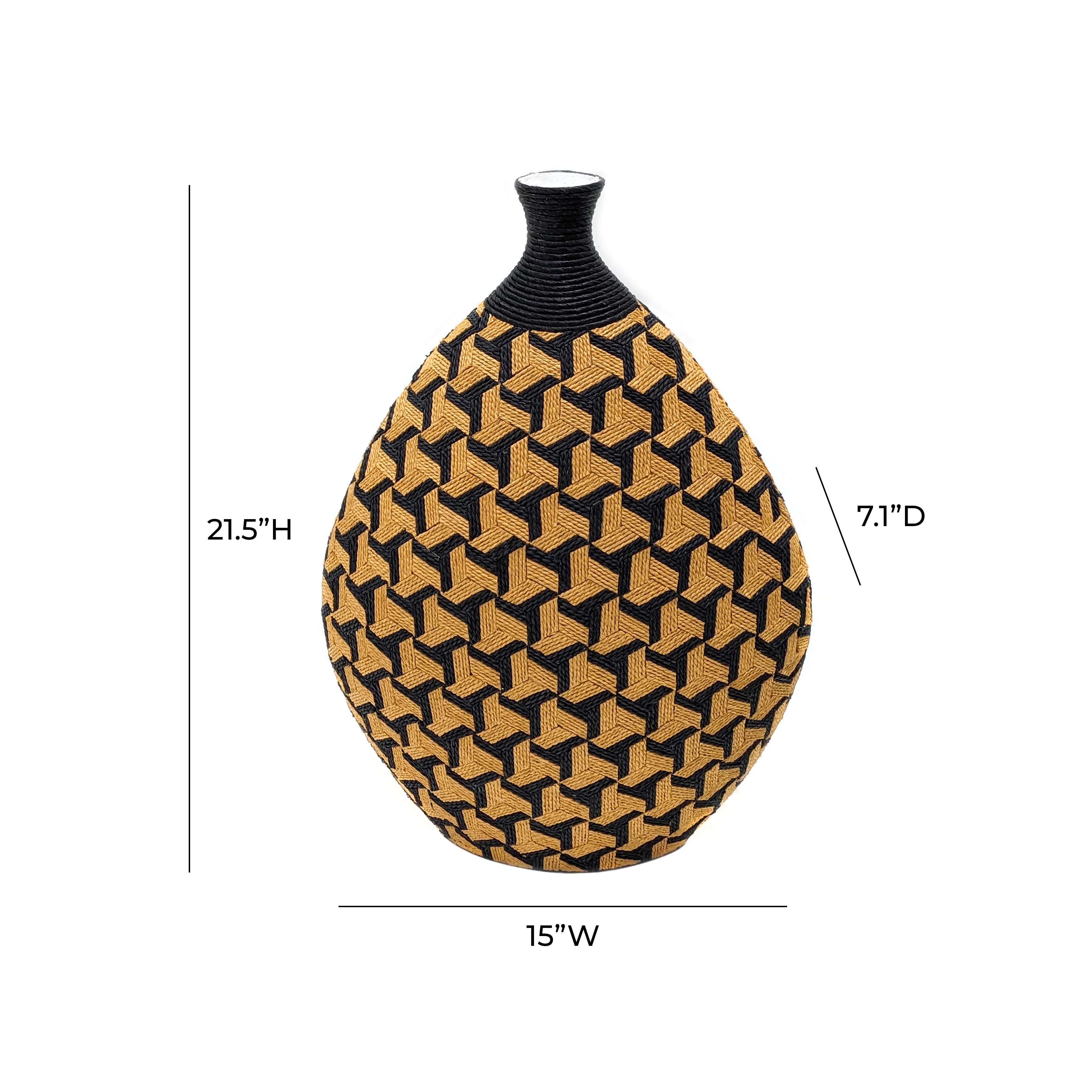 Tov Jahia Geometric Decorative Vase - Image 2