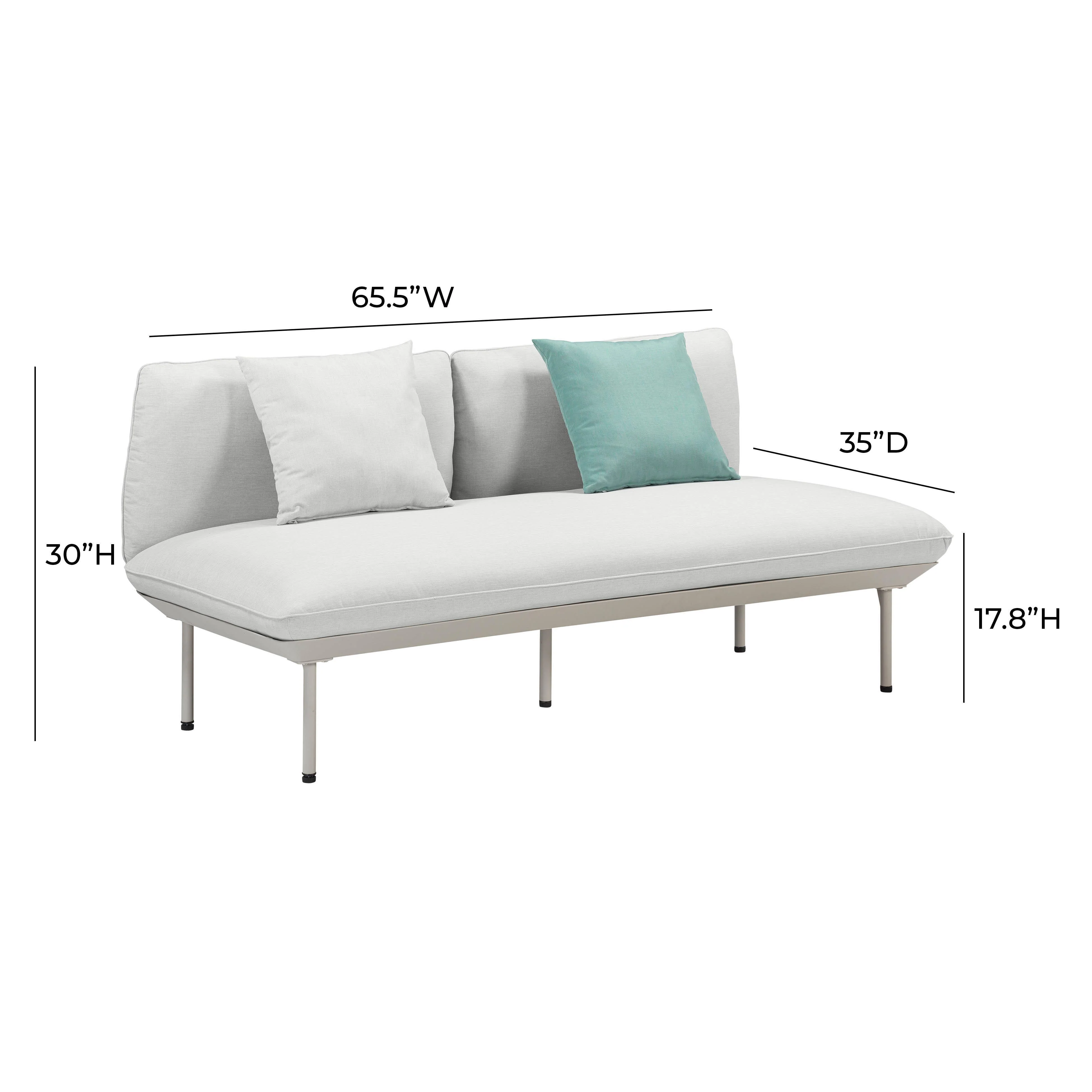Tov Katti Light Grey Outdoor Loveseat - Image 6