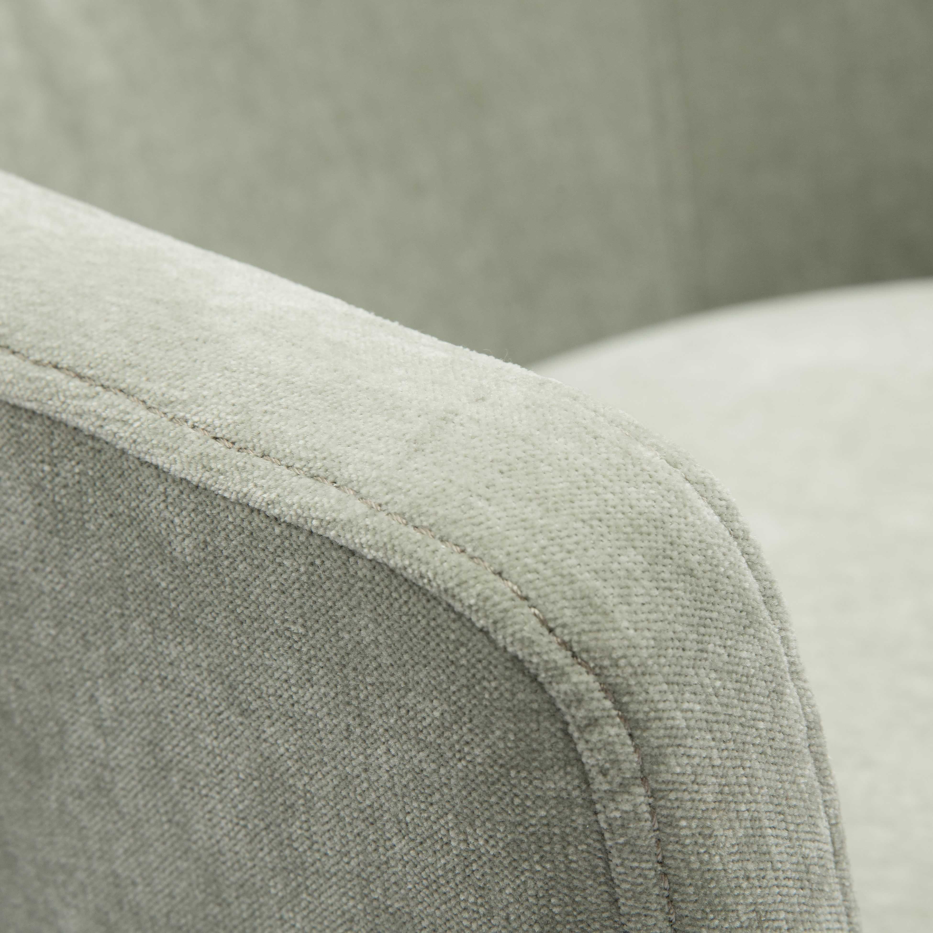 Tov Kristen Light Green Upcycled Chenille Rolling Desk Chair - Image 6