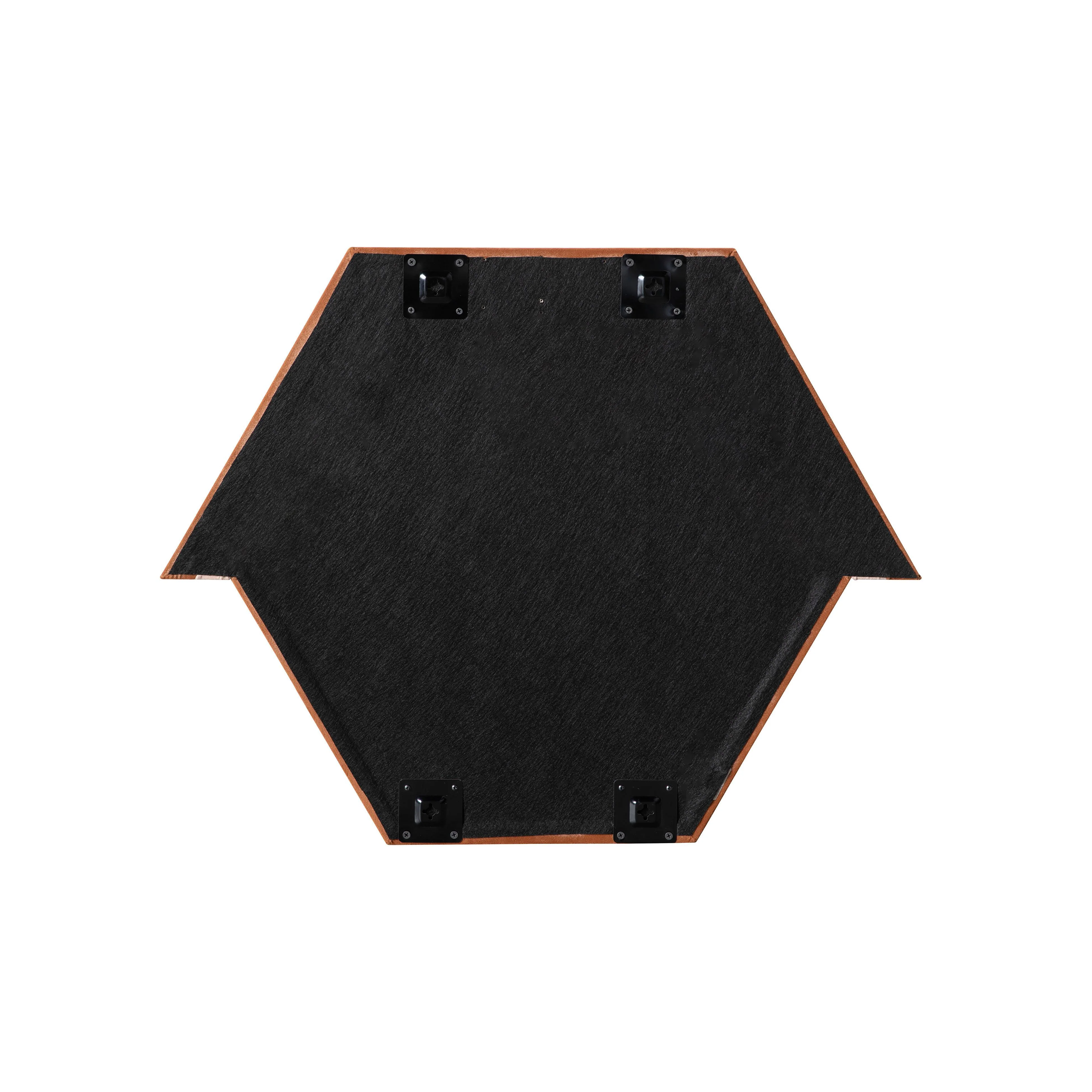 Tov Lally Terracotta Velvet Prism Wall Mirror - Image 5
