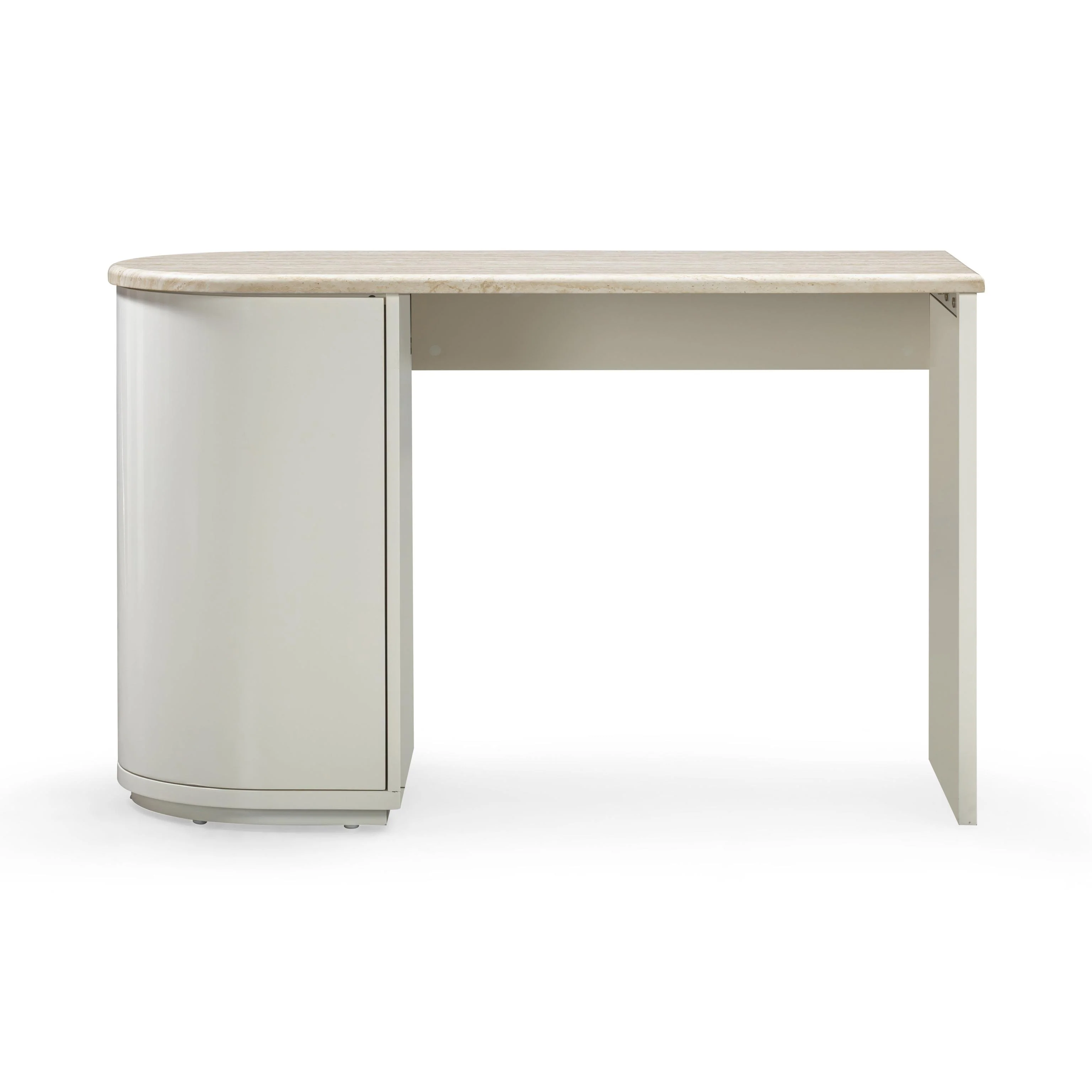 Tov Marlene 47" Cream Faux Travertine Vanity Desk