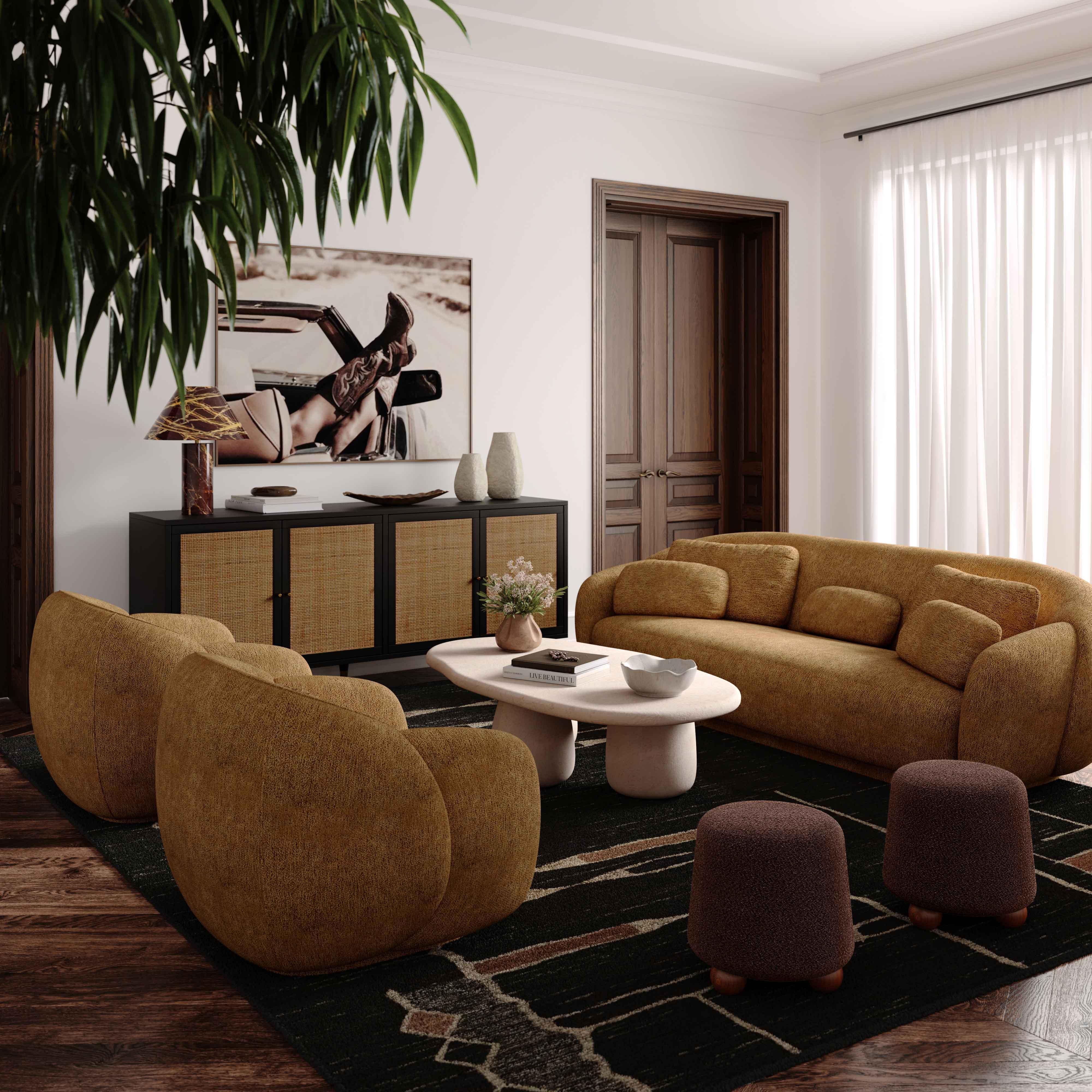 Tov Misty Brown Boucle Sofa - Image 2