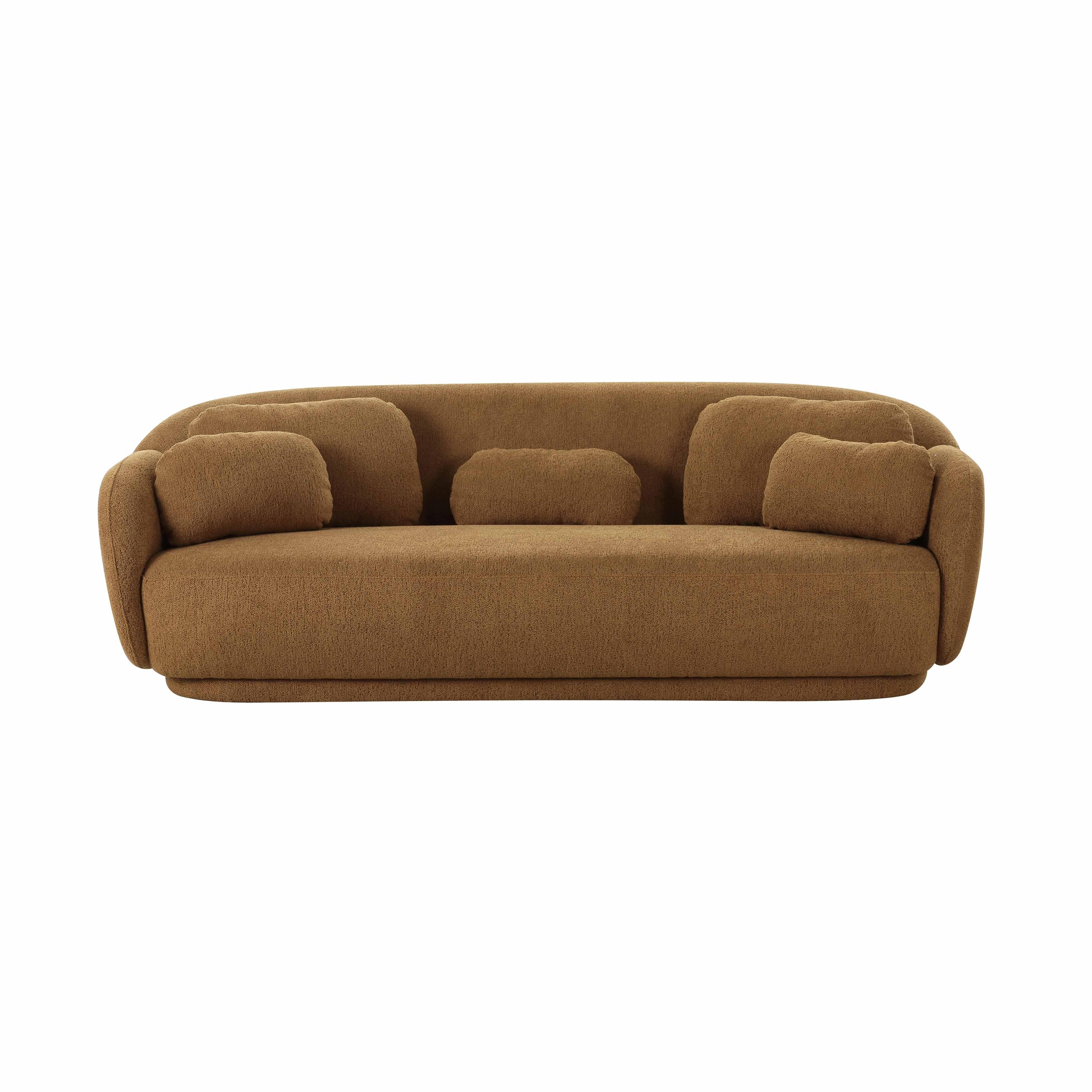 Tov Misty Brown Boucle Sofa - Image 4