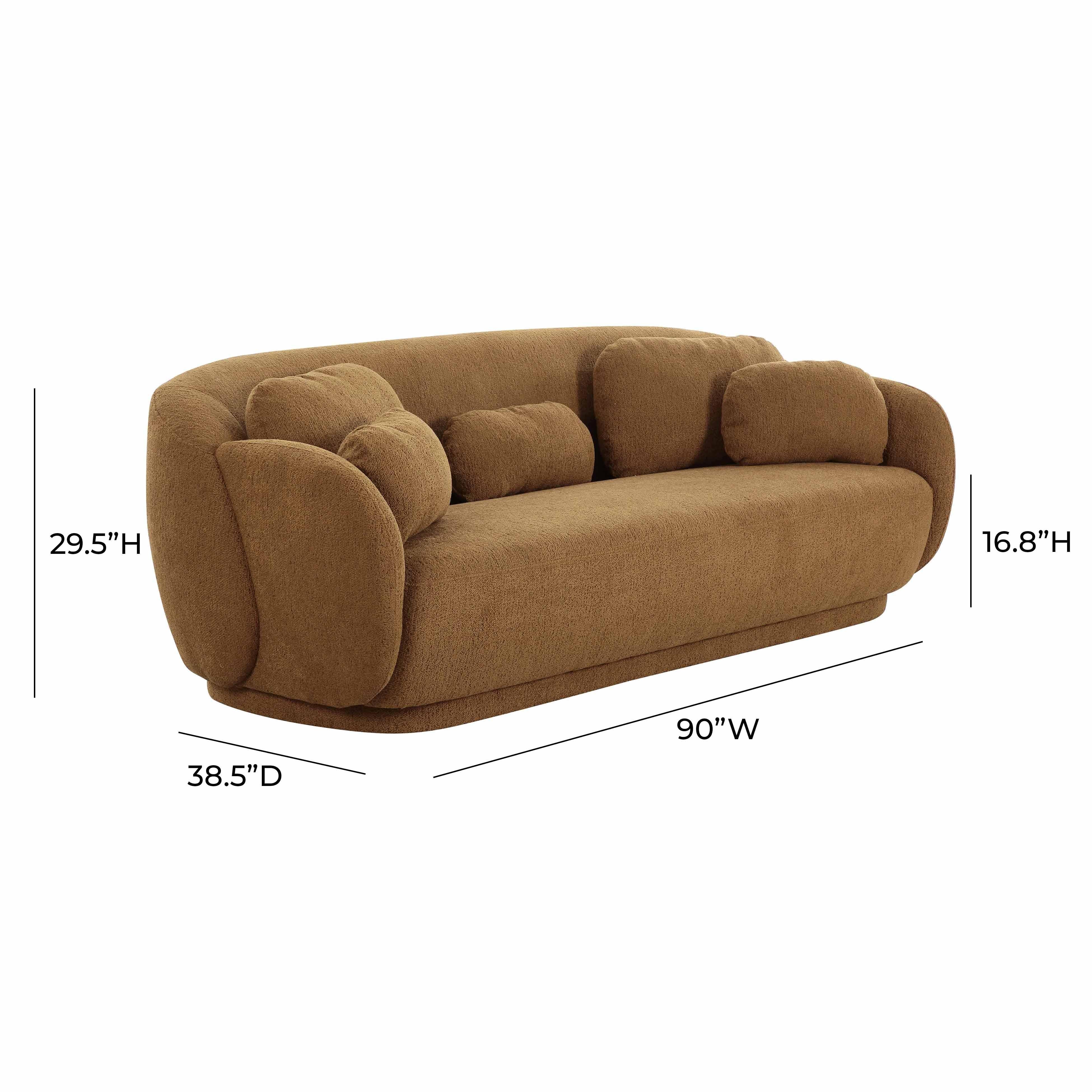 Tov Misty Brown Boucle Sofa - Image 5