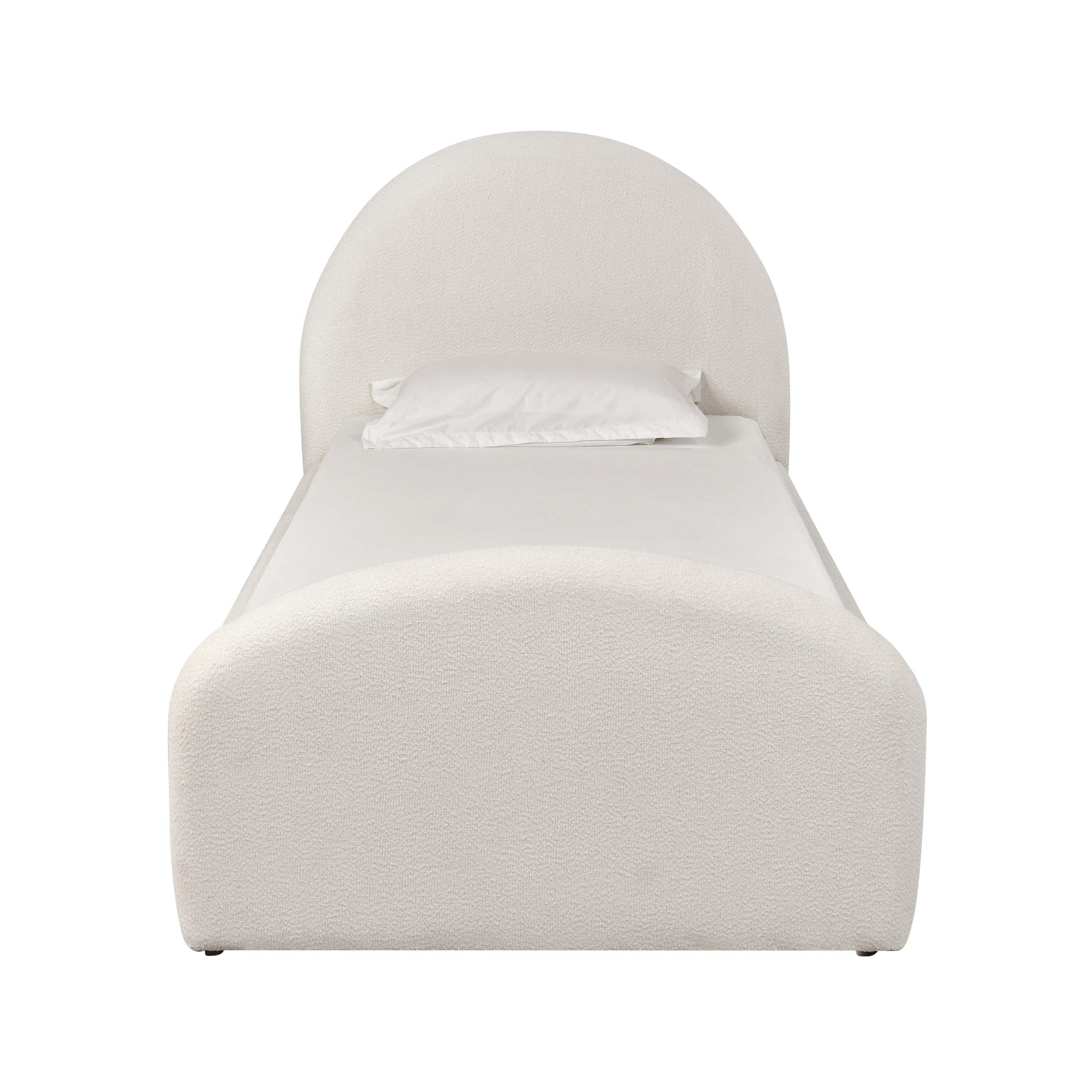 Tov Moon Cream Performance Boucle Twin Trundle Bed - Image 6