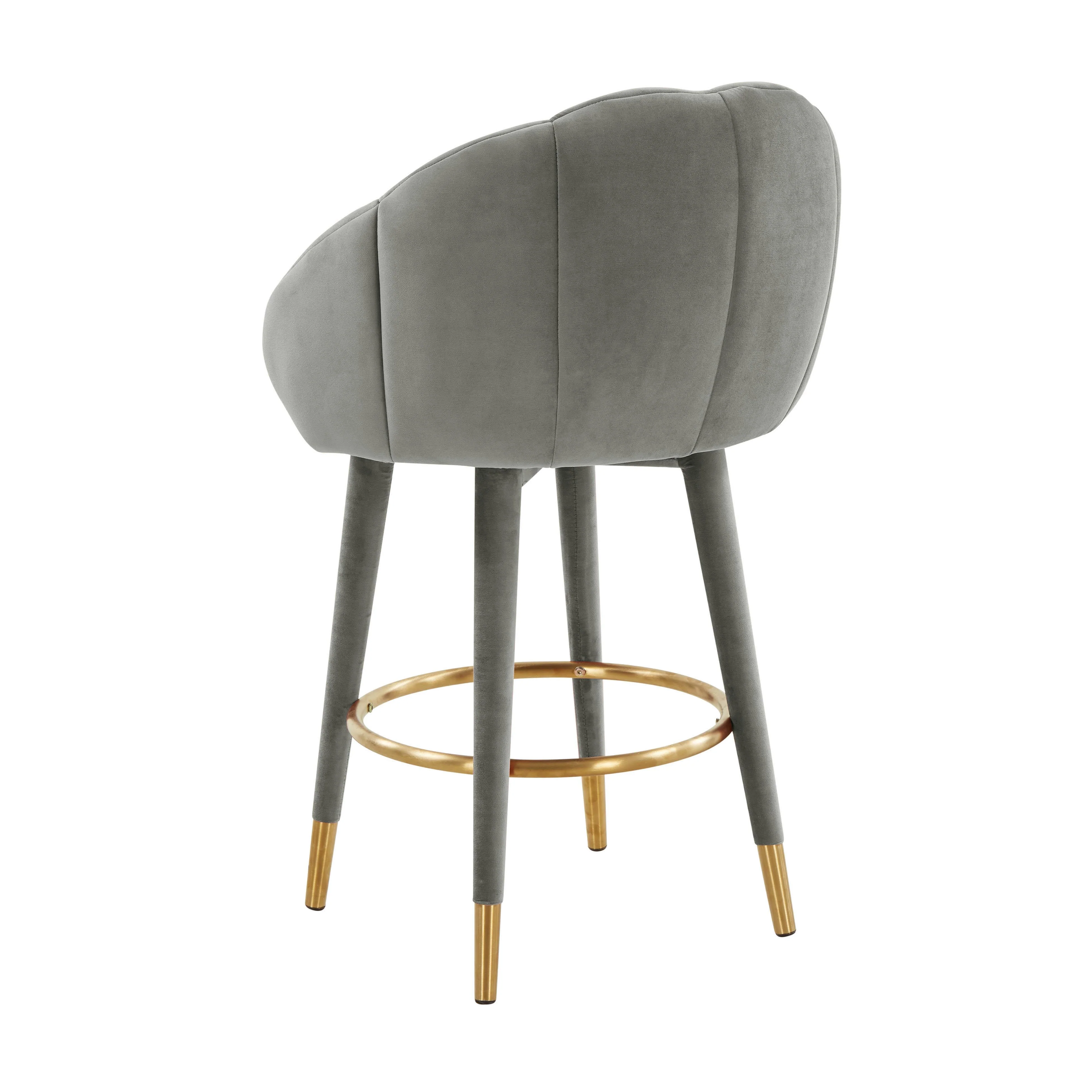 Tov Myla Light Grey Swivel Counter Stool - Image 6