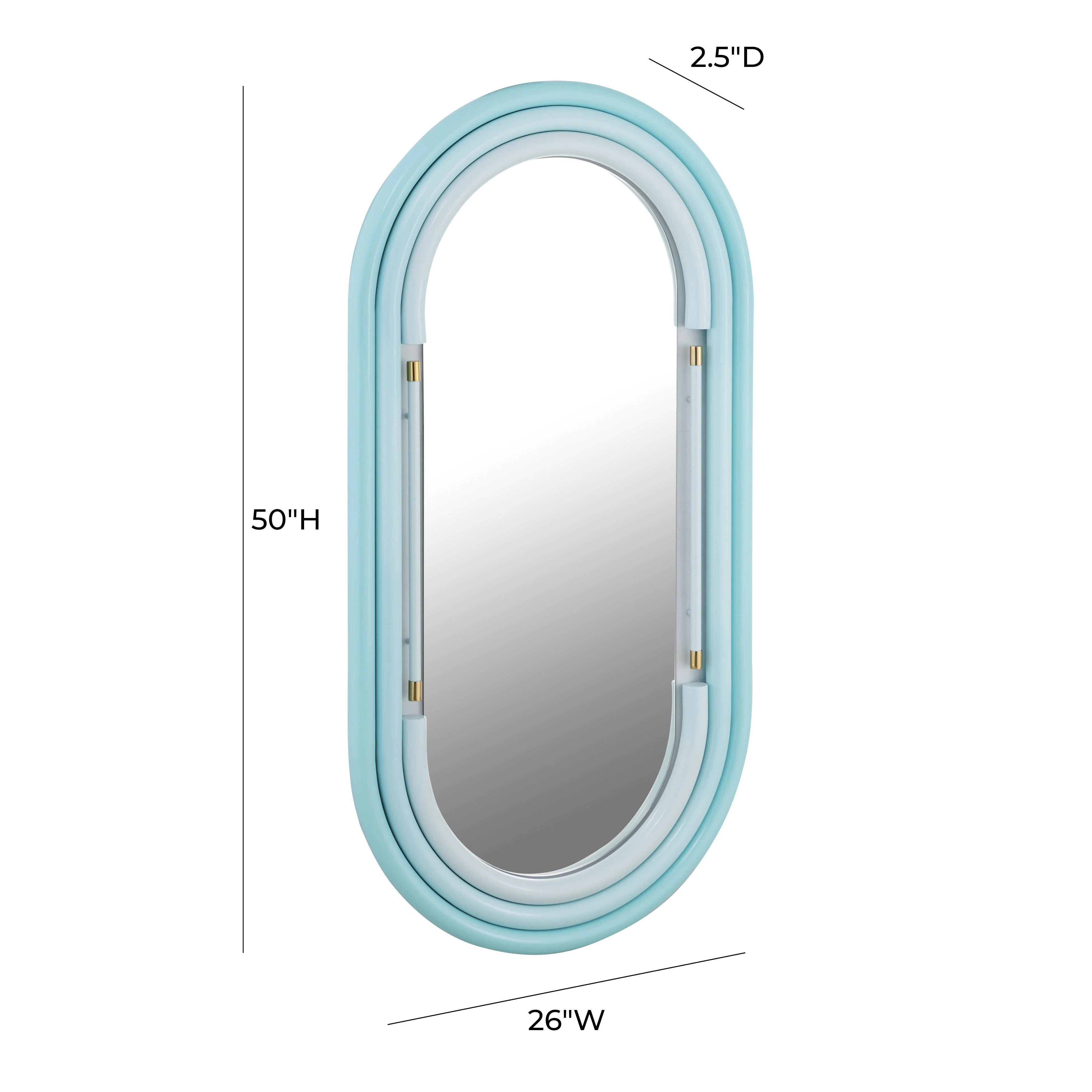 Tov Neon Oval Wall Mirror (26"X50"-28"X58") Medium - Image 7