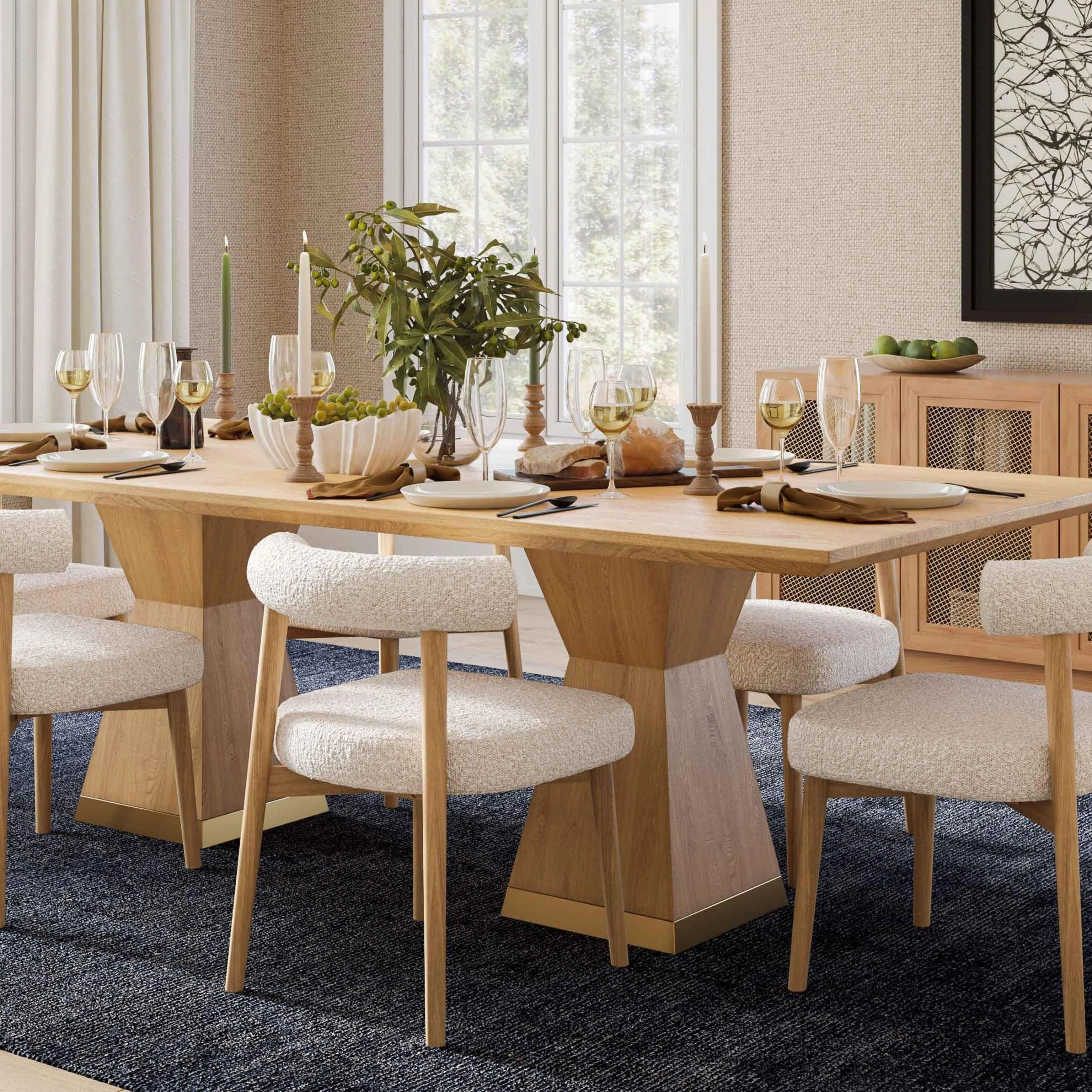 Tov Nolan 98" Wood Rectangular Dining Table - Image 6