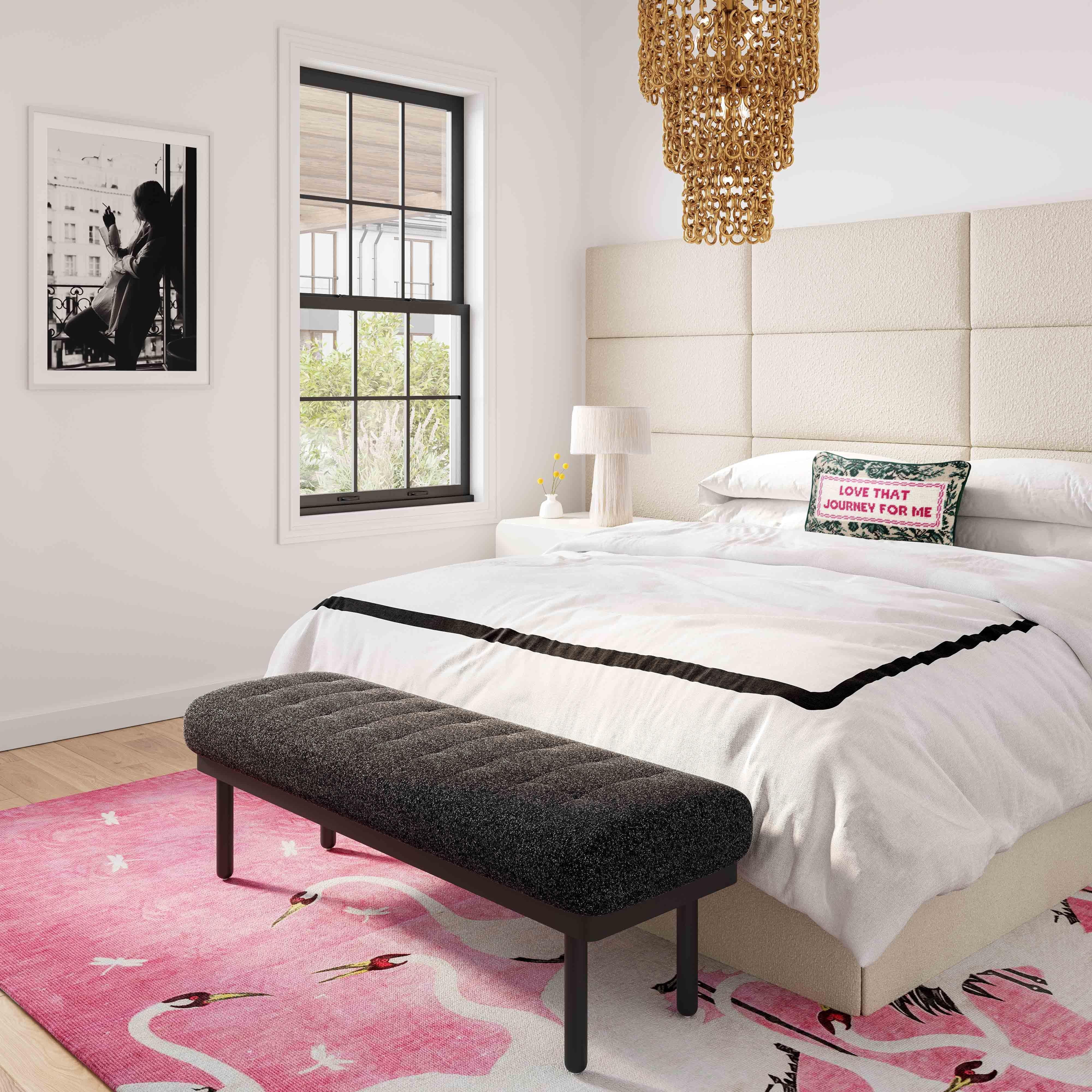 Tov Olivia 53" Performance Boucle Bench - Image 3