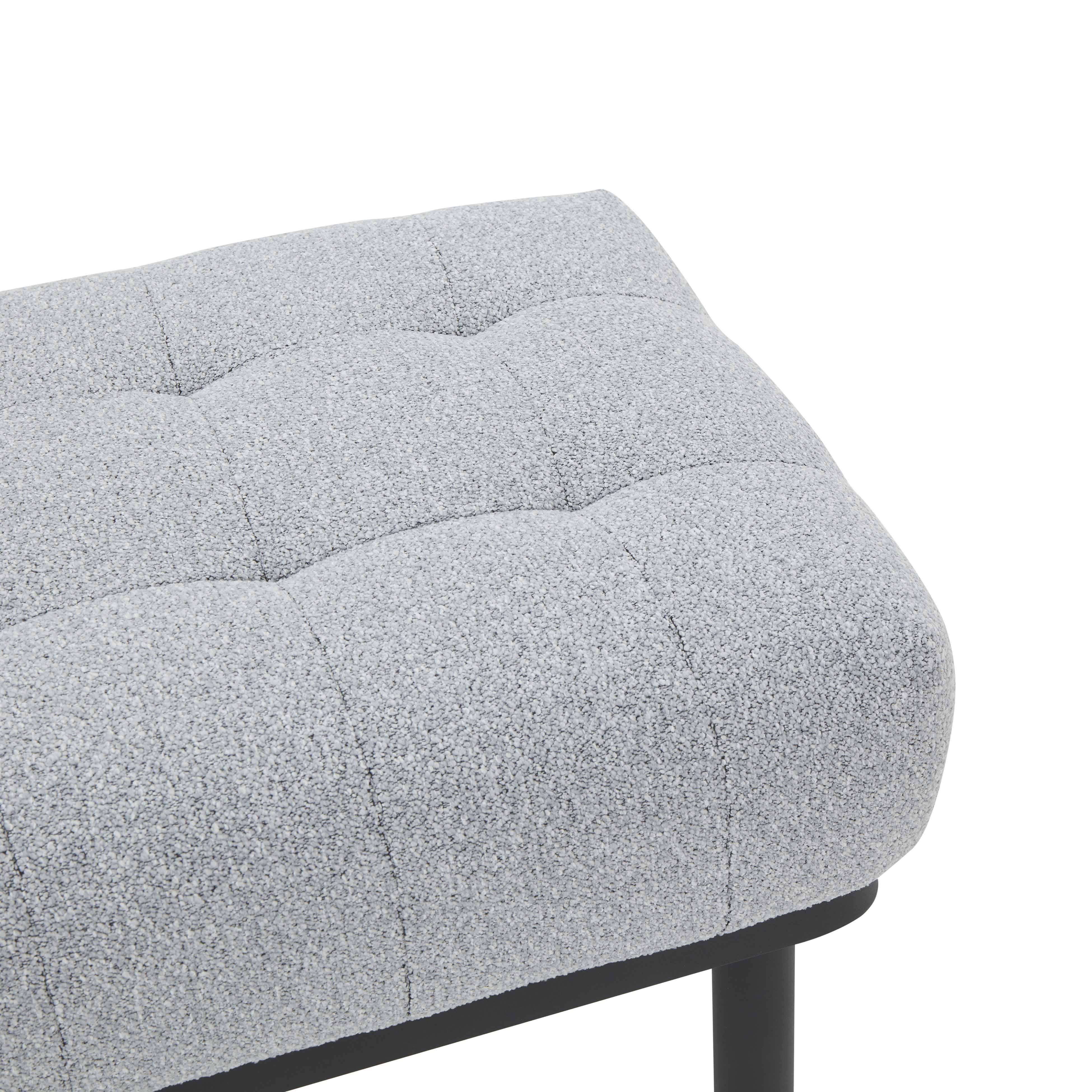 Tov Olivia Grey Boucle Bench - Image 2