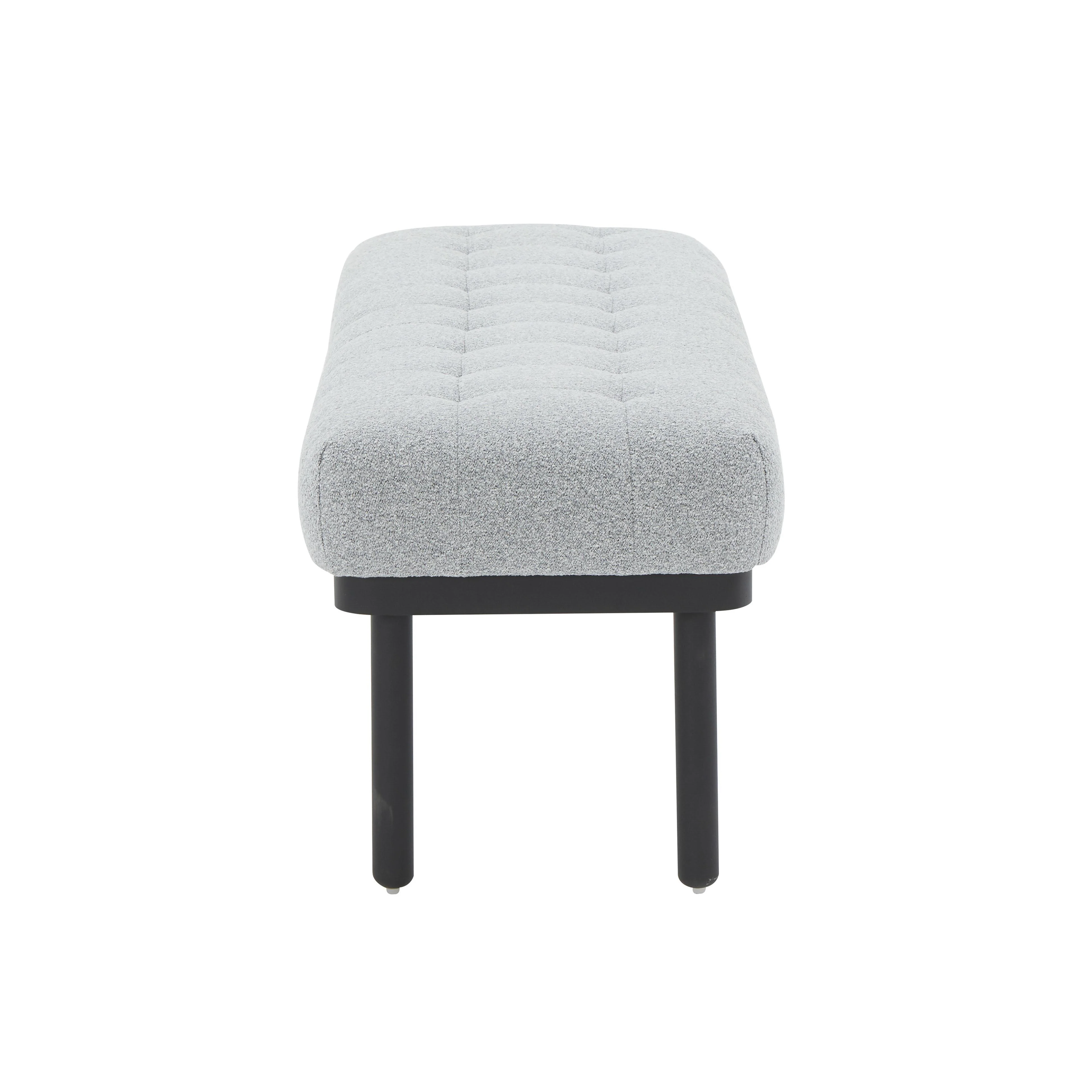Tov Olivia Grey Boucle Bench - Image 5