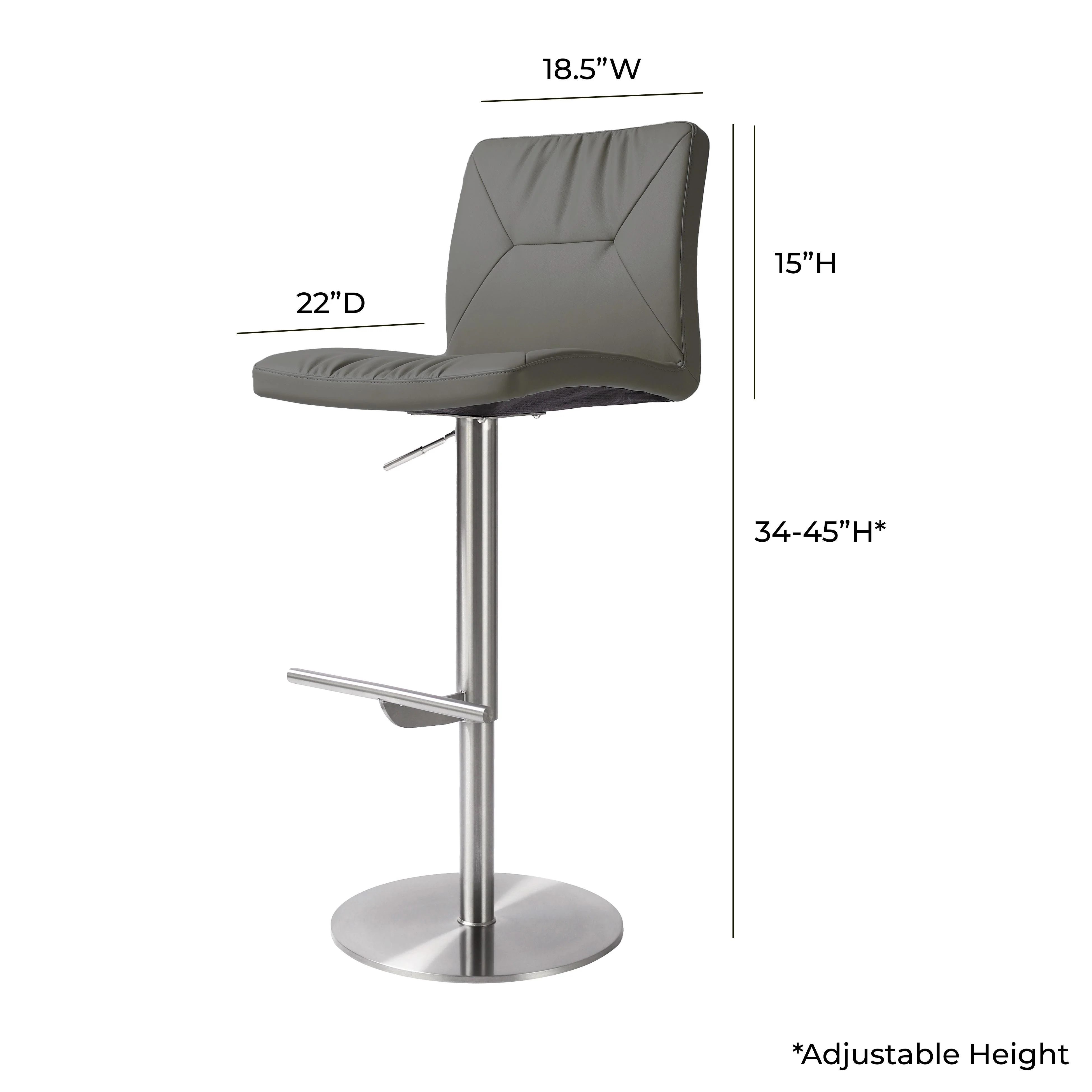 Tov Paddy Performance Vegan Leather Adjustable Stool - Image 4