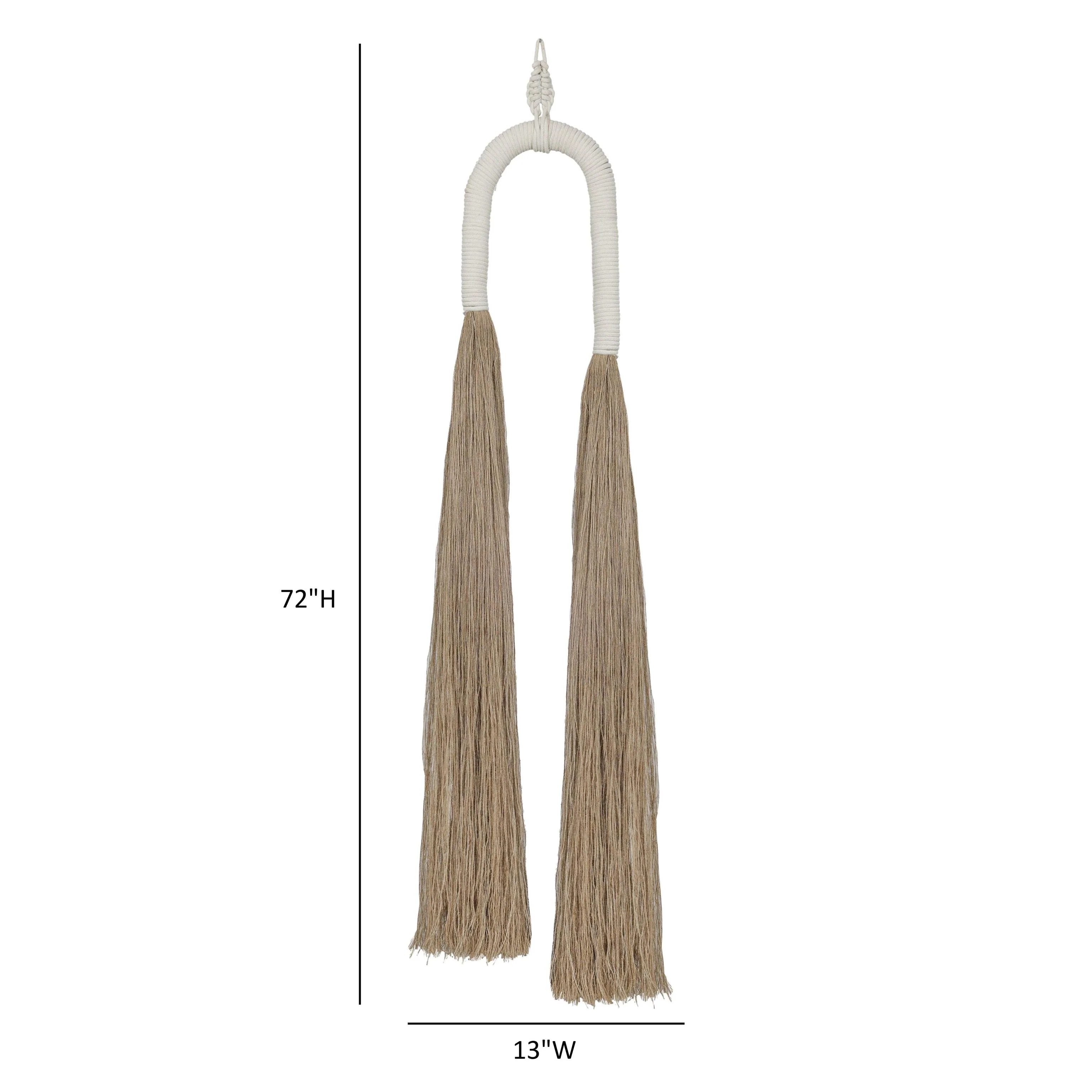 Tov Pasha Natural Cotton Jute Tassel Wall Decor Large - Image 3