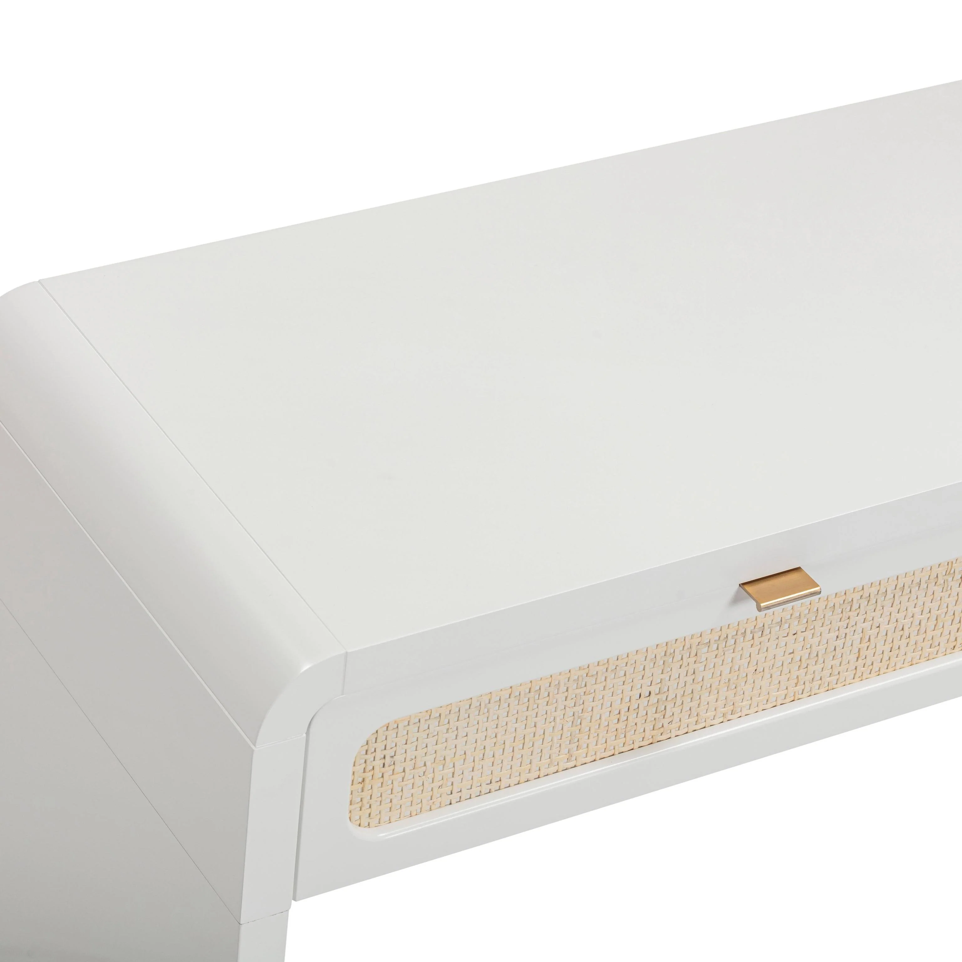 Tov Patty 48" Rattan 2-Drawer Console Desk - Image 4