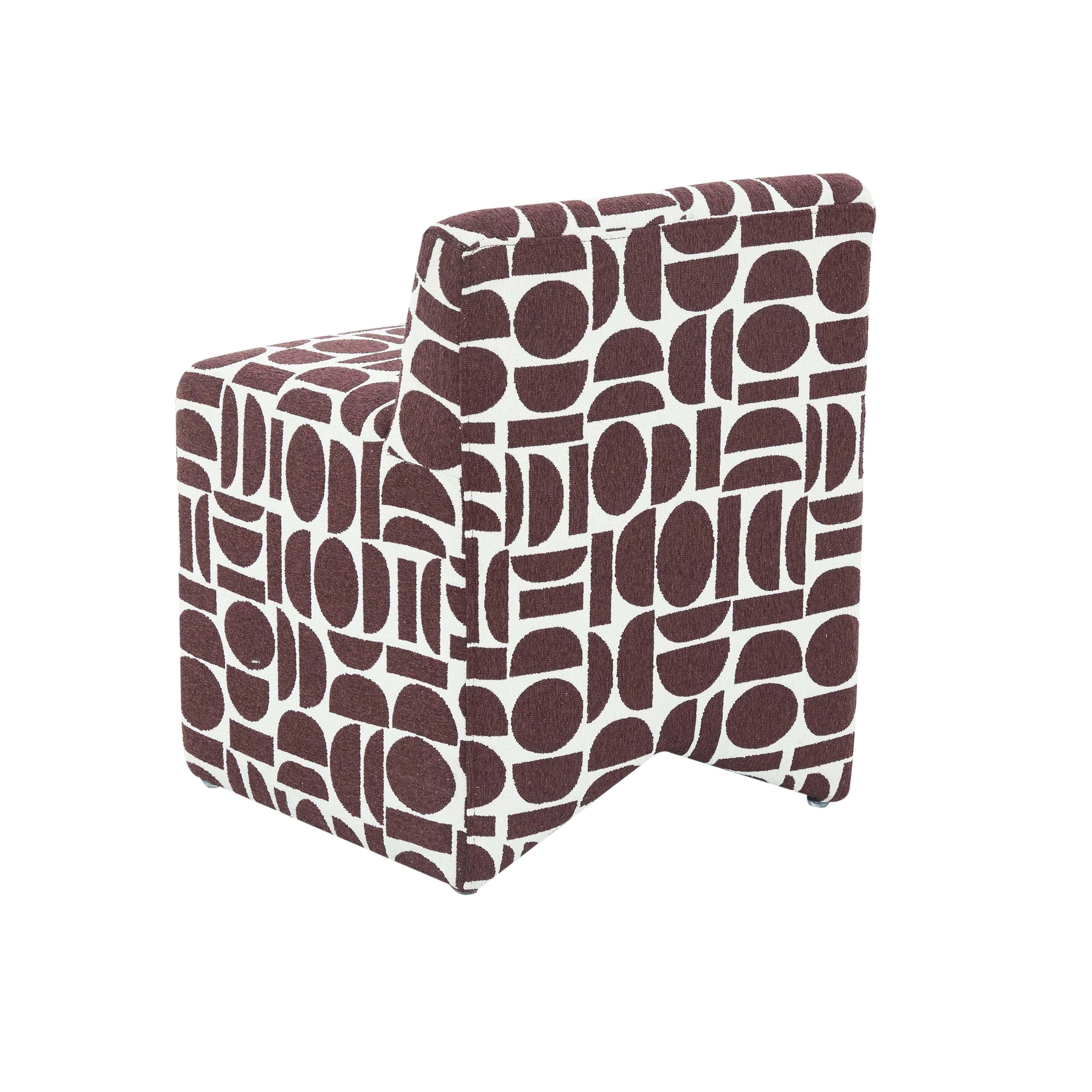 Tov Pippa Geometric Performance Jacquard Weave Accent Stool - Image 6