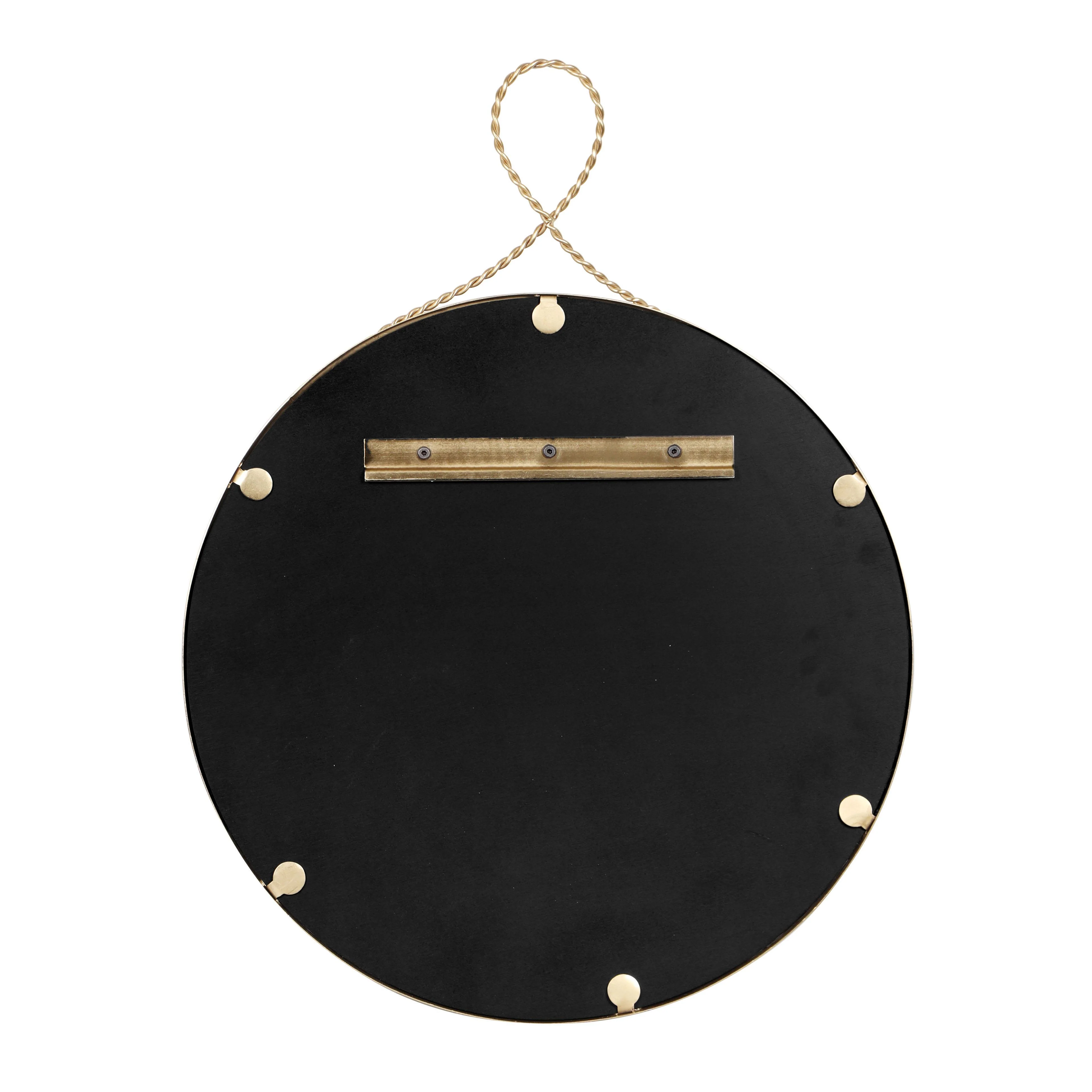 Tov Ravina 24"X31" Braided Brass Round Wall Mirror - Image 4