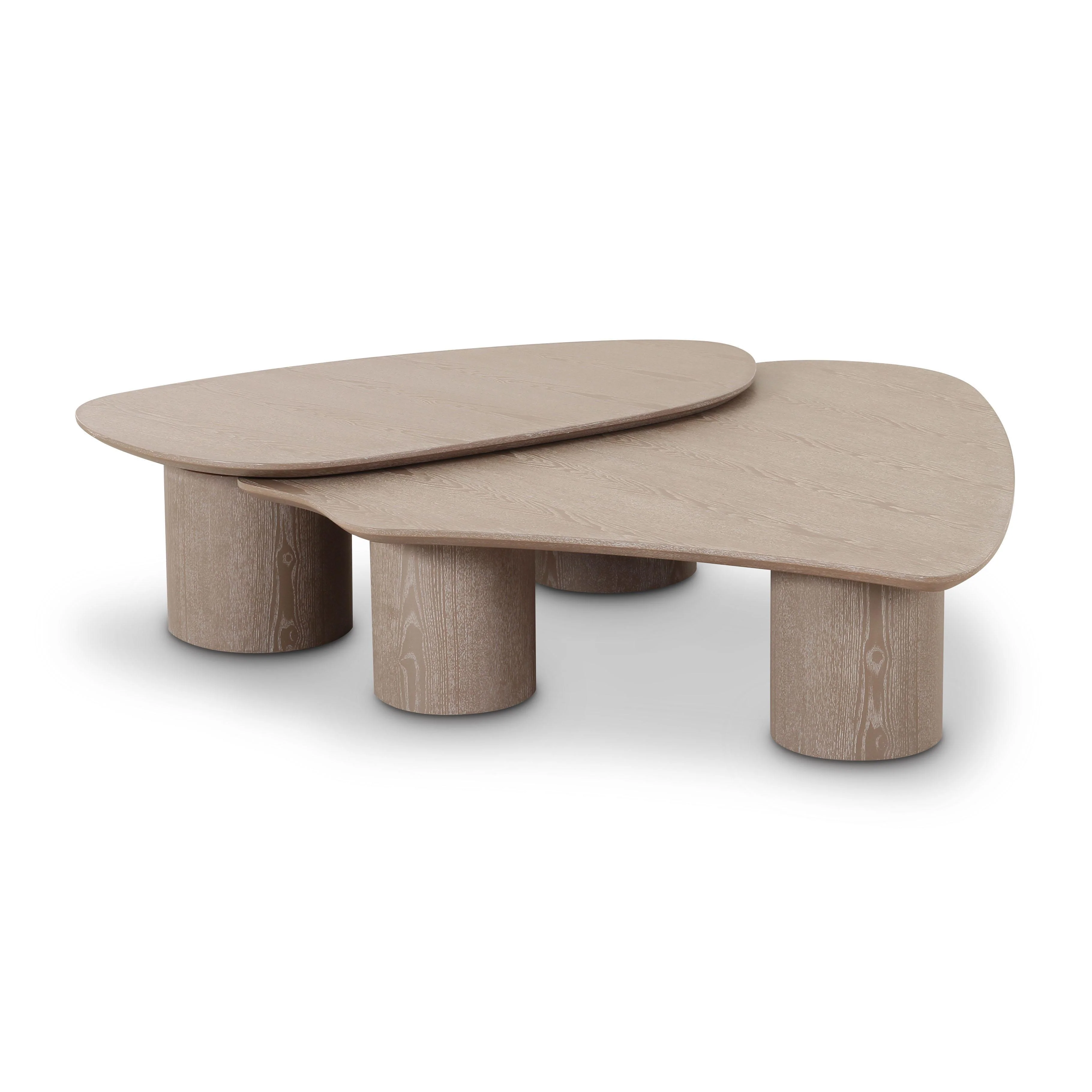 Tov Rhema 2-Piece Washed Ash Nesting Coffee Table Set - Image 3