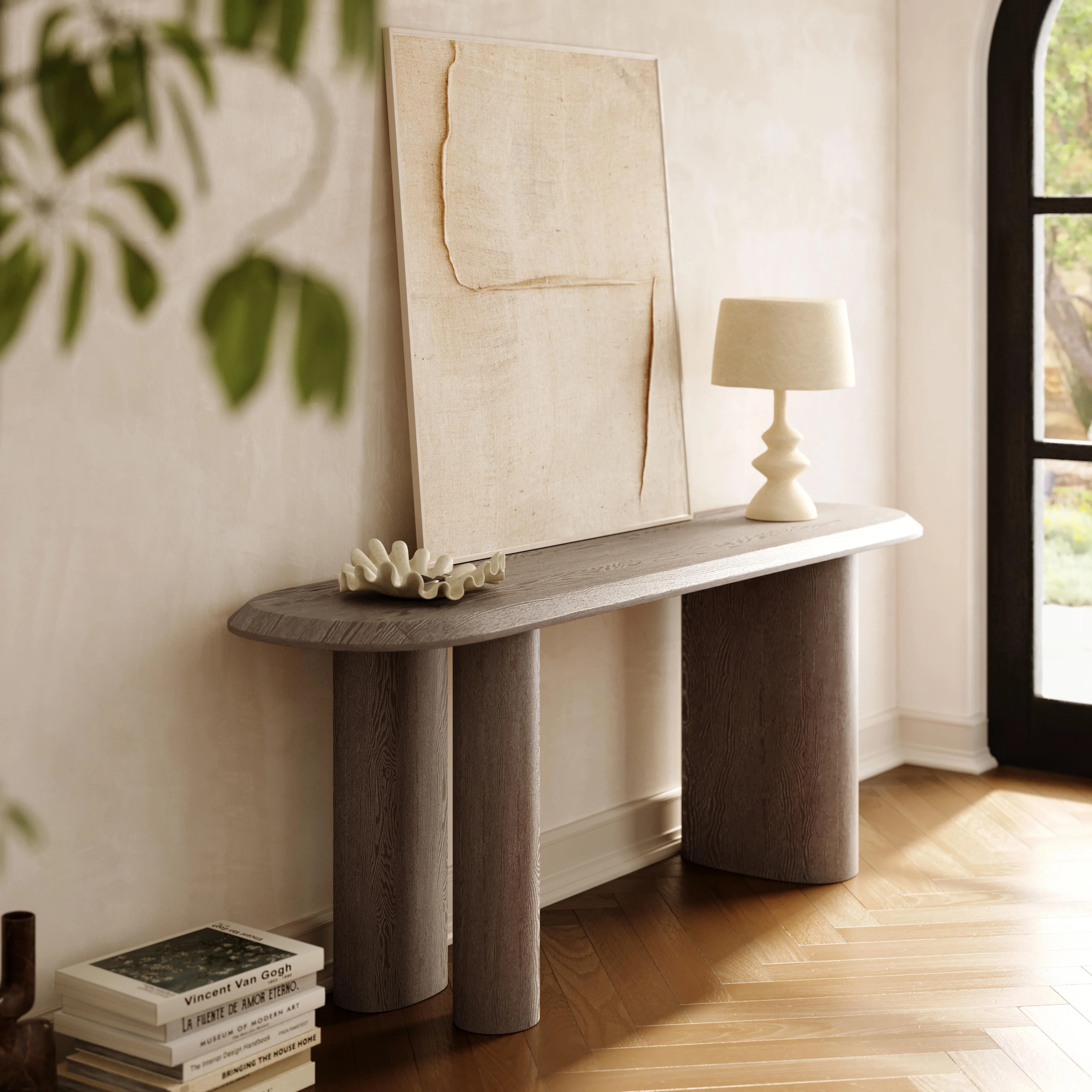 Tov Rhema 71" Washed Ash Console Table - Image 2