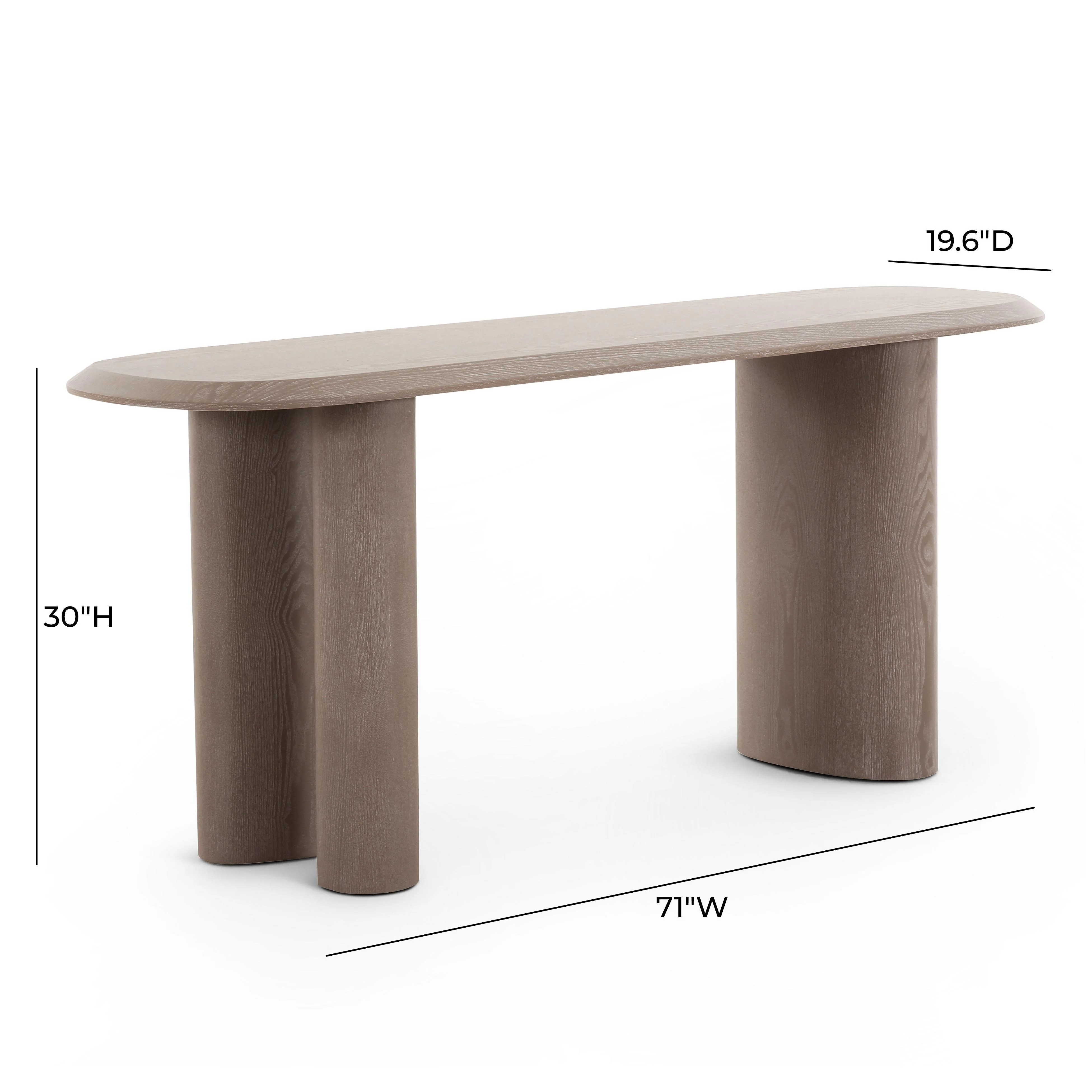 Tov Rhema 71" Washed Ash Console Table - Image 7