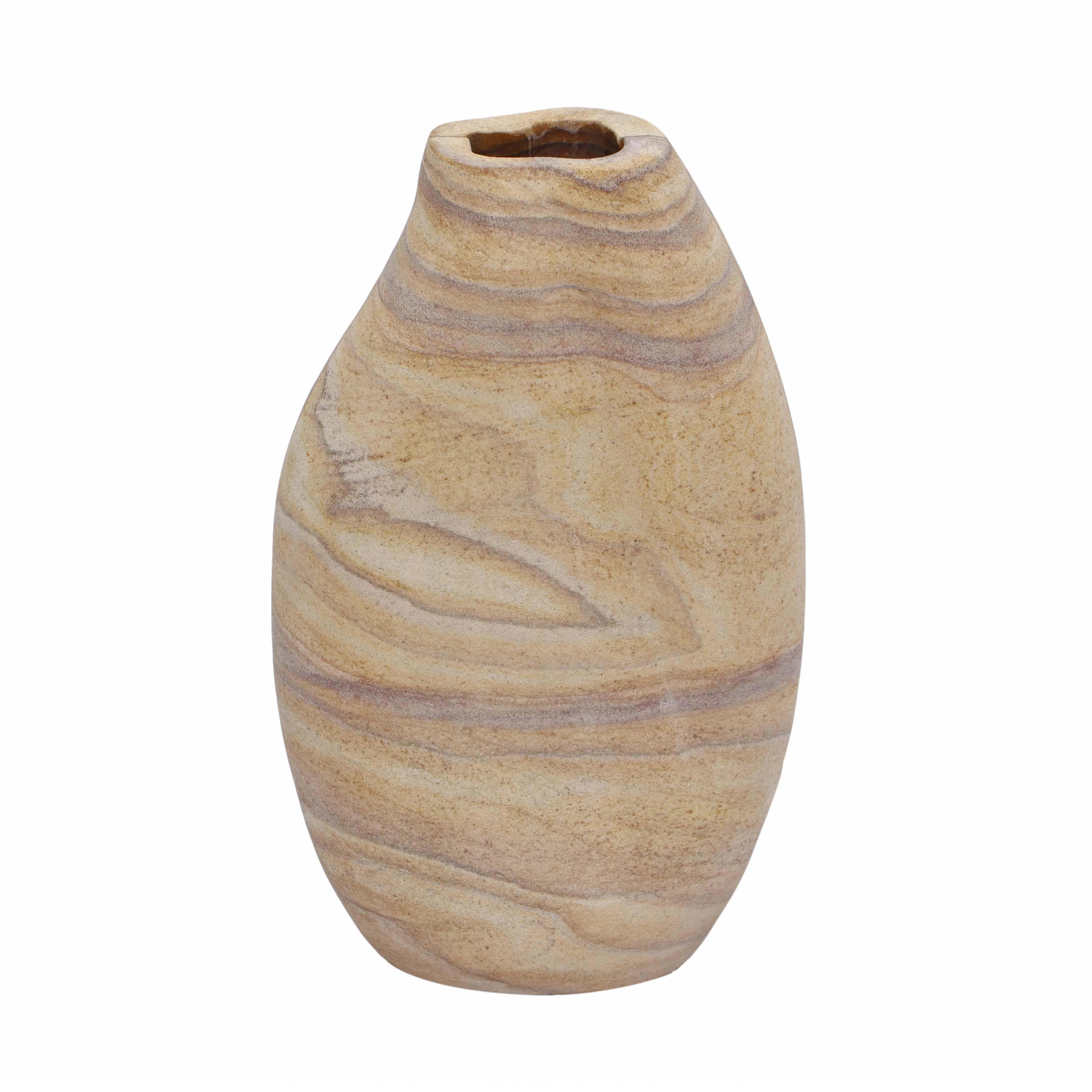 Tov Saava Sandstone Curved Vase