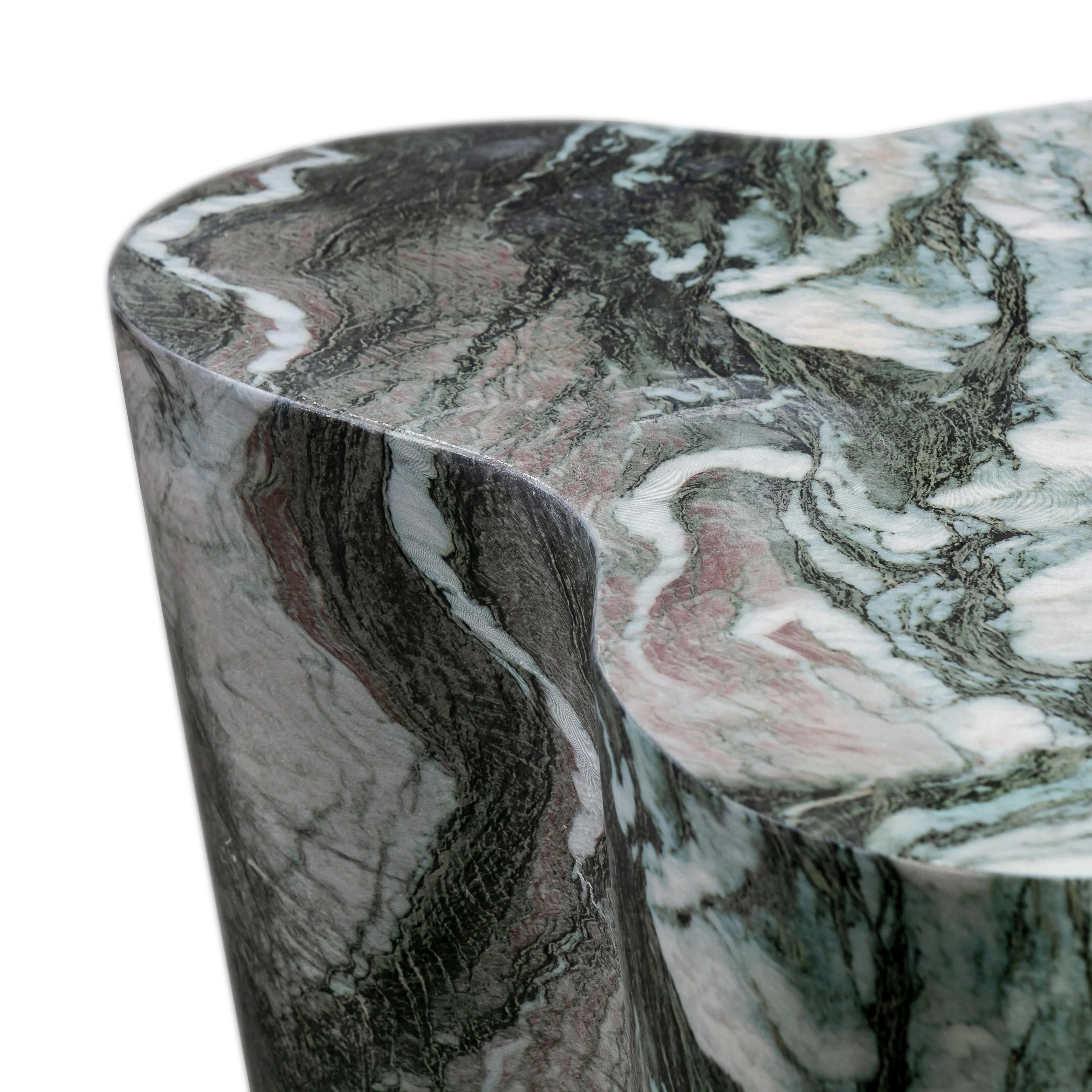 Tov Slab Grey/Blush Faux Marble Tall Side Table - Image 5