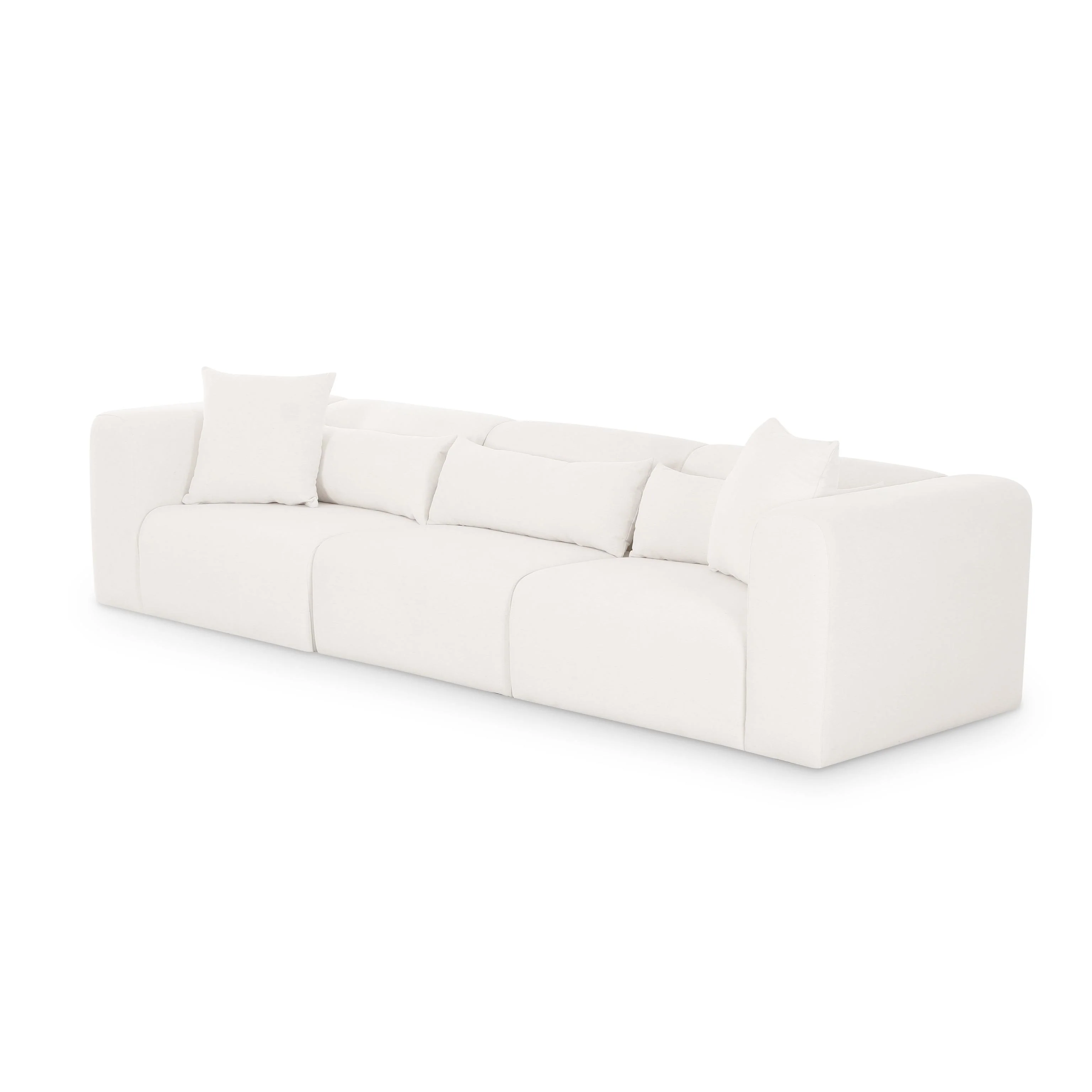Tov Tarra 118" Cream Performance Chenille Modular Sofa - Image 2
