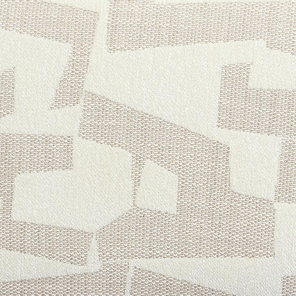 Tov Tatum Cream 2-Tone Performance Vegan Leather And Jacquard Dining Chair - Image 8