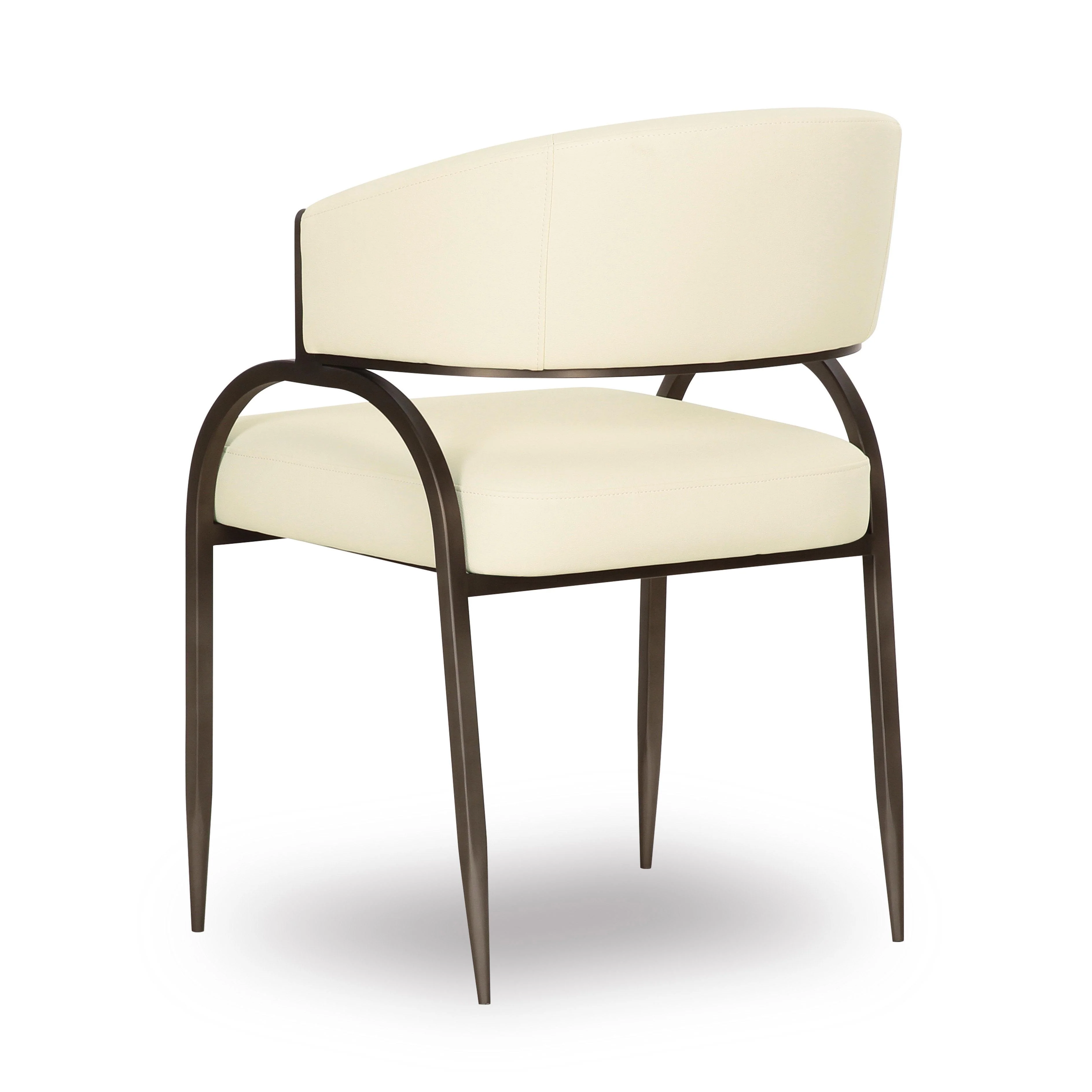 Tov Tatum Cream Performance Vegan Leather Dining Chair - Image 5
