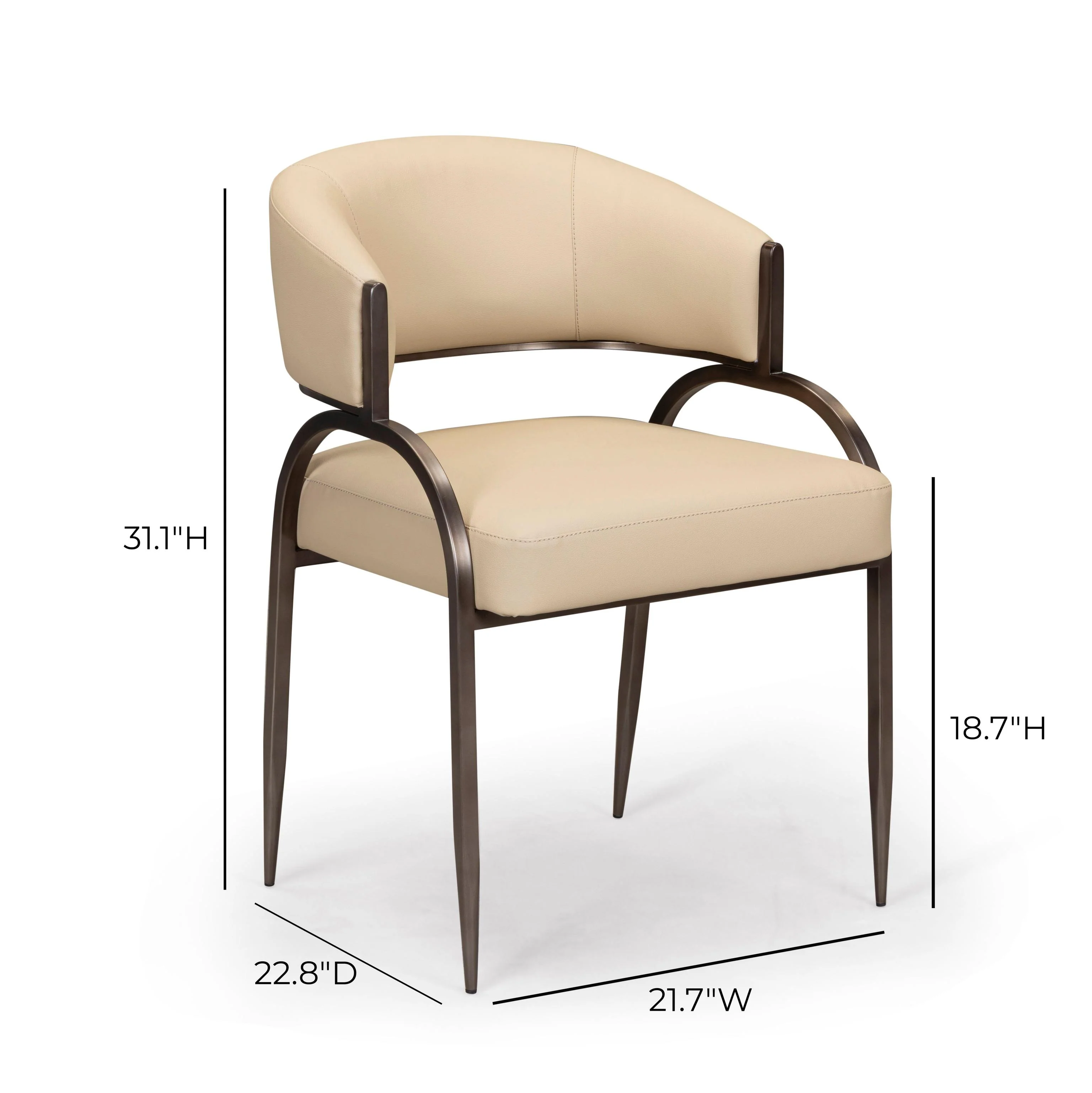 Tov Tatum Performance Vegan Leather Dining Chair - Image 7