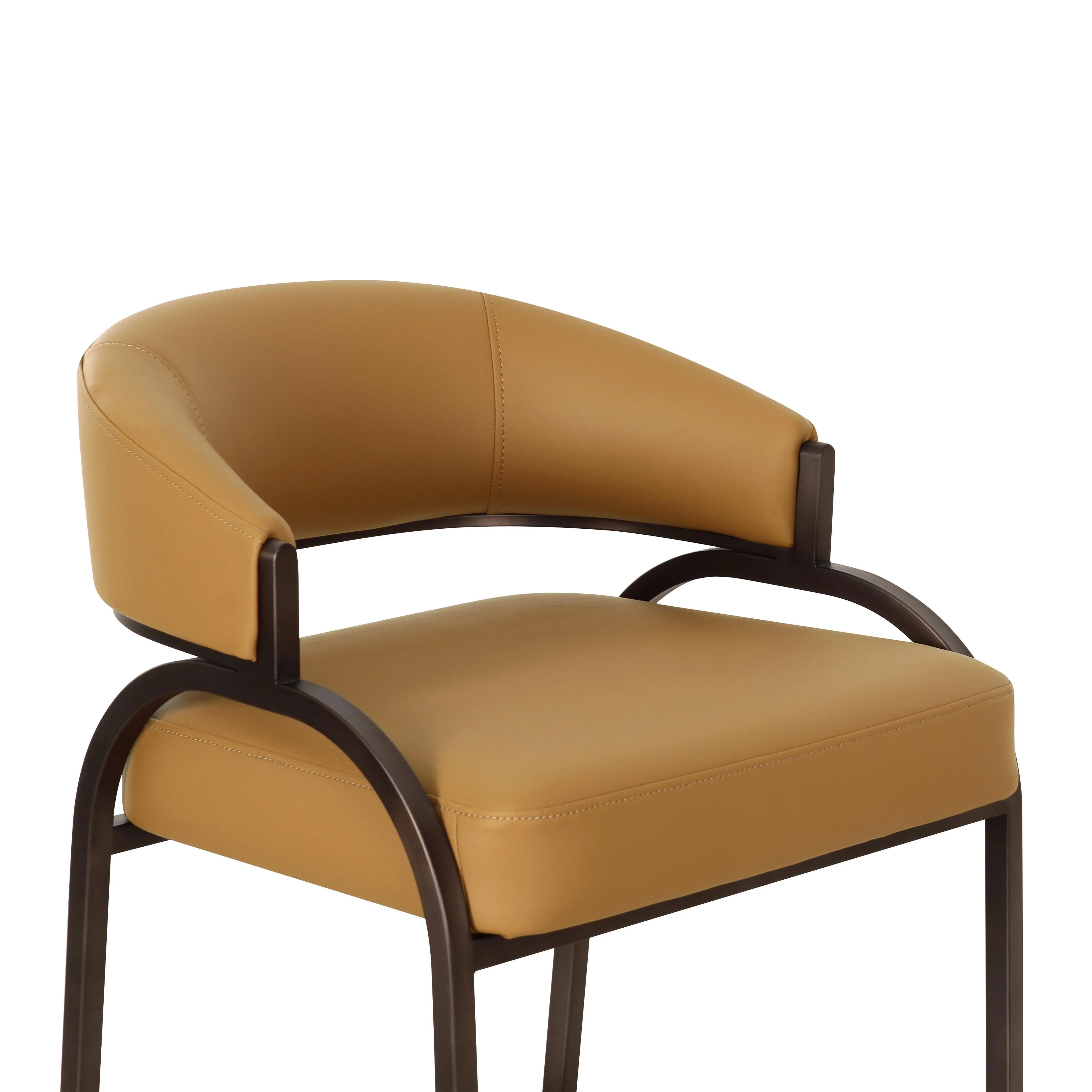Tov Tatum Tan Performance Vegan Leather Counter Stool - Image 5