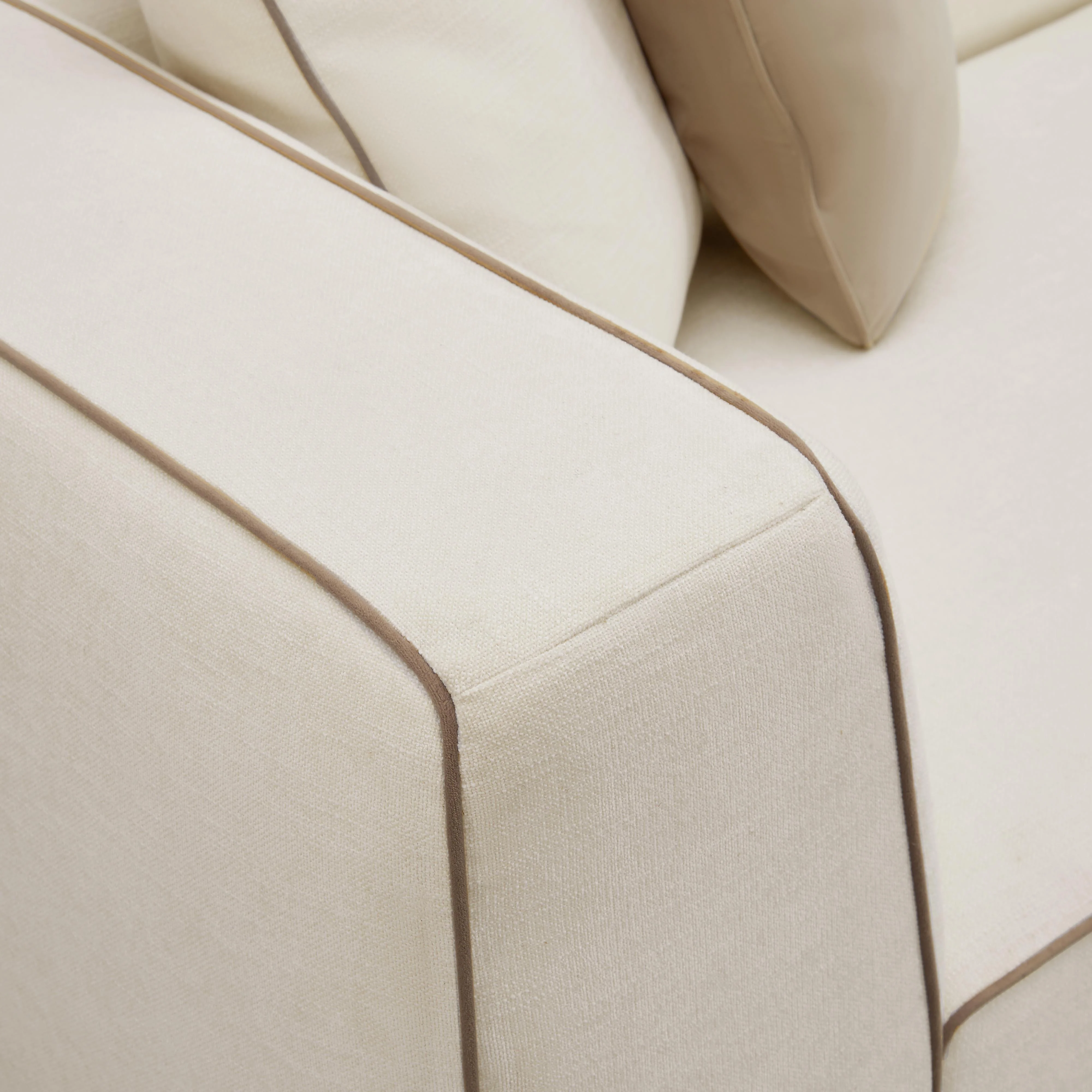 Tov Tristine 2-Piece Cream Contract-Grade Linen L-Shaped Sectional - Image 2