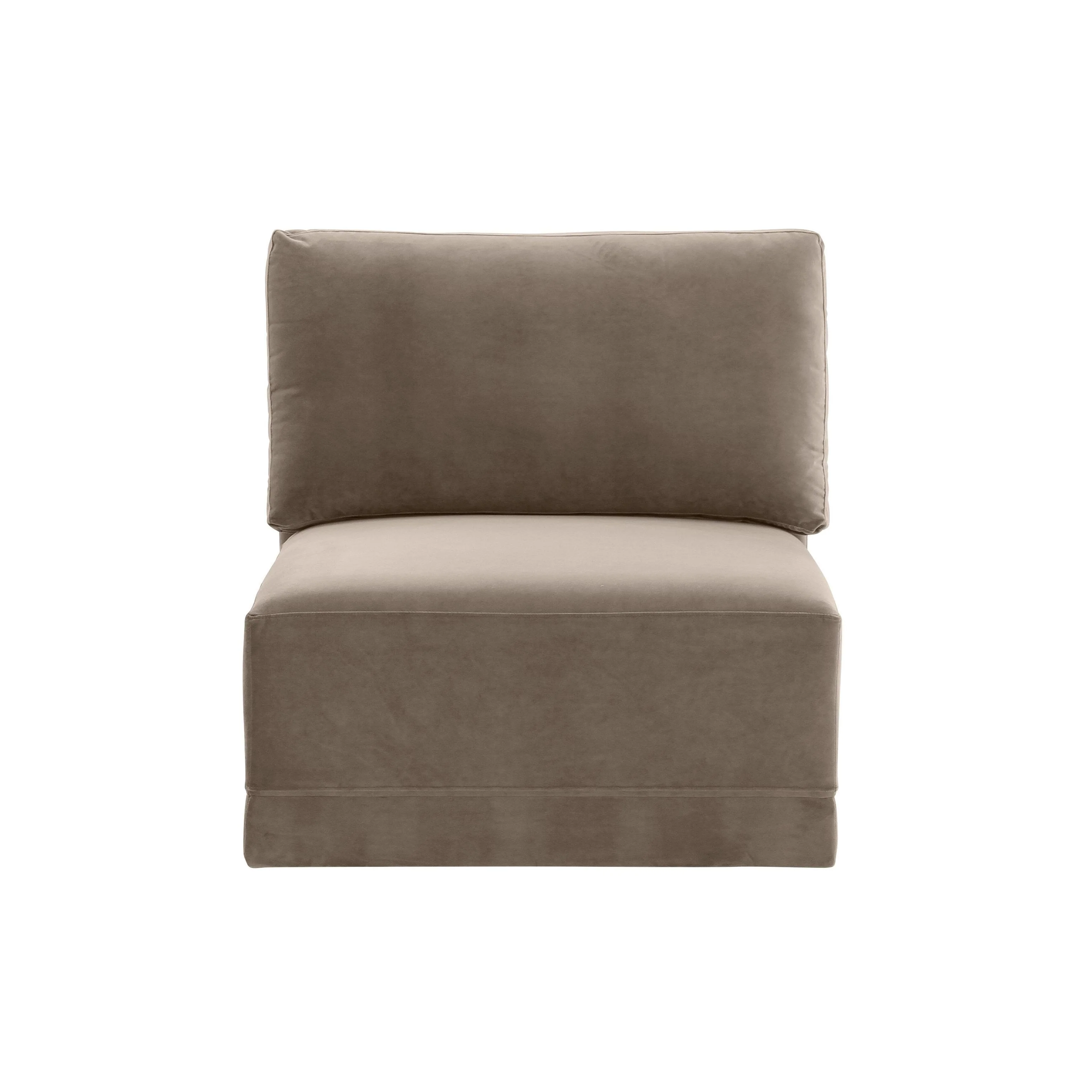 Tov Willow Performance Velvet Modular Armless Chair - Image 3