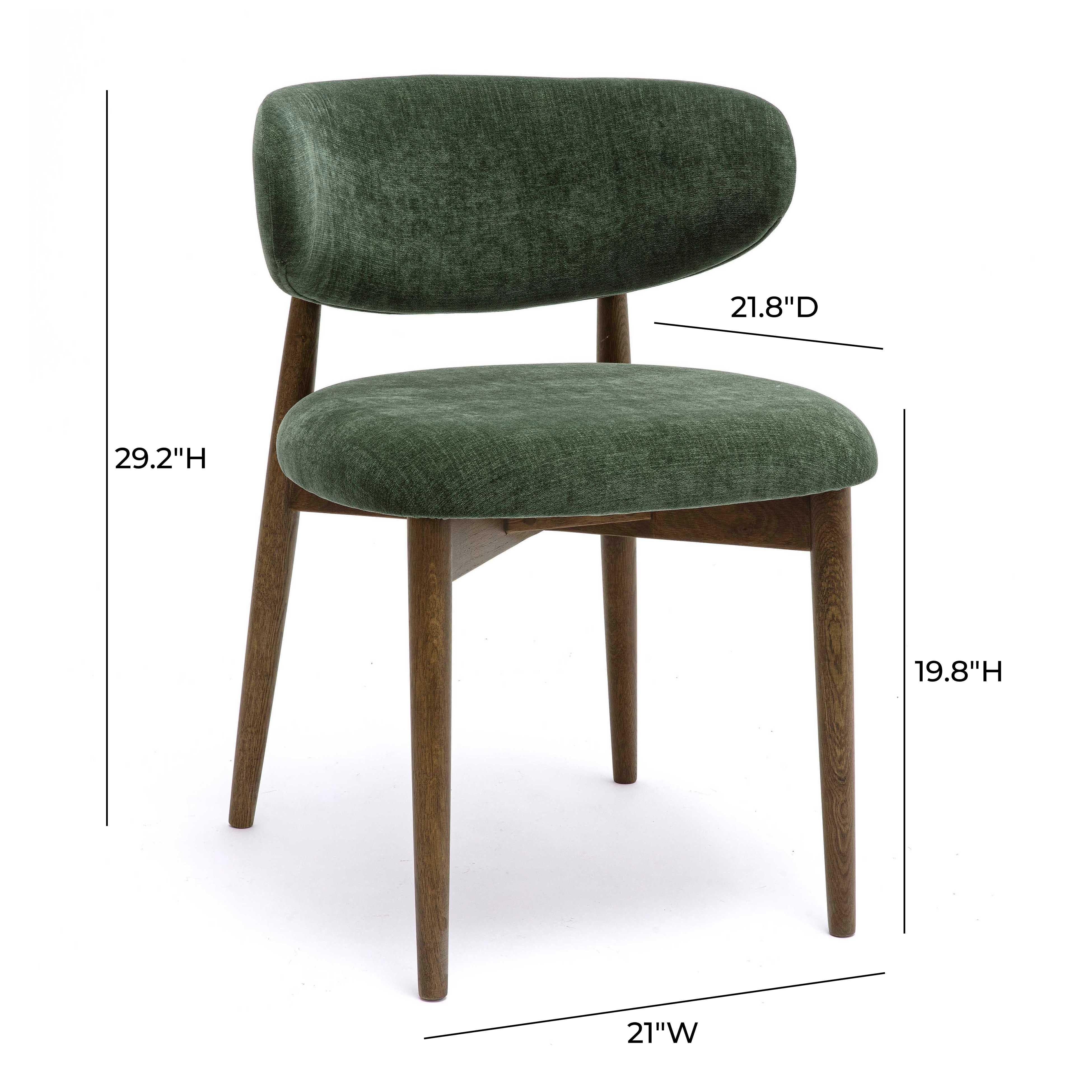 Tov Zinea Forest Green Performance Textured Velvet Dining Chair - Image 5