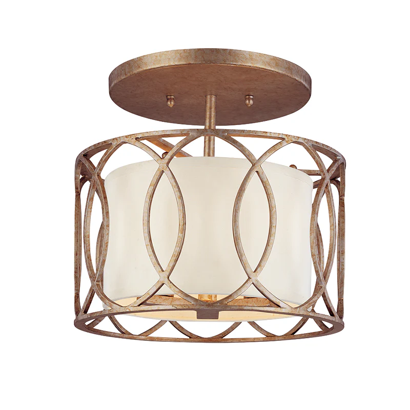 Troy Lighting Sausalito Silver Gold 12.25W X 11.5H Flush Mount