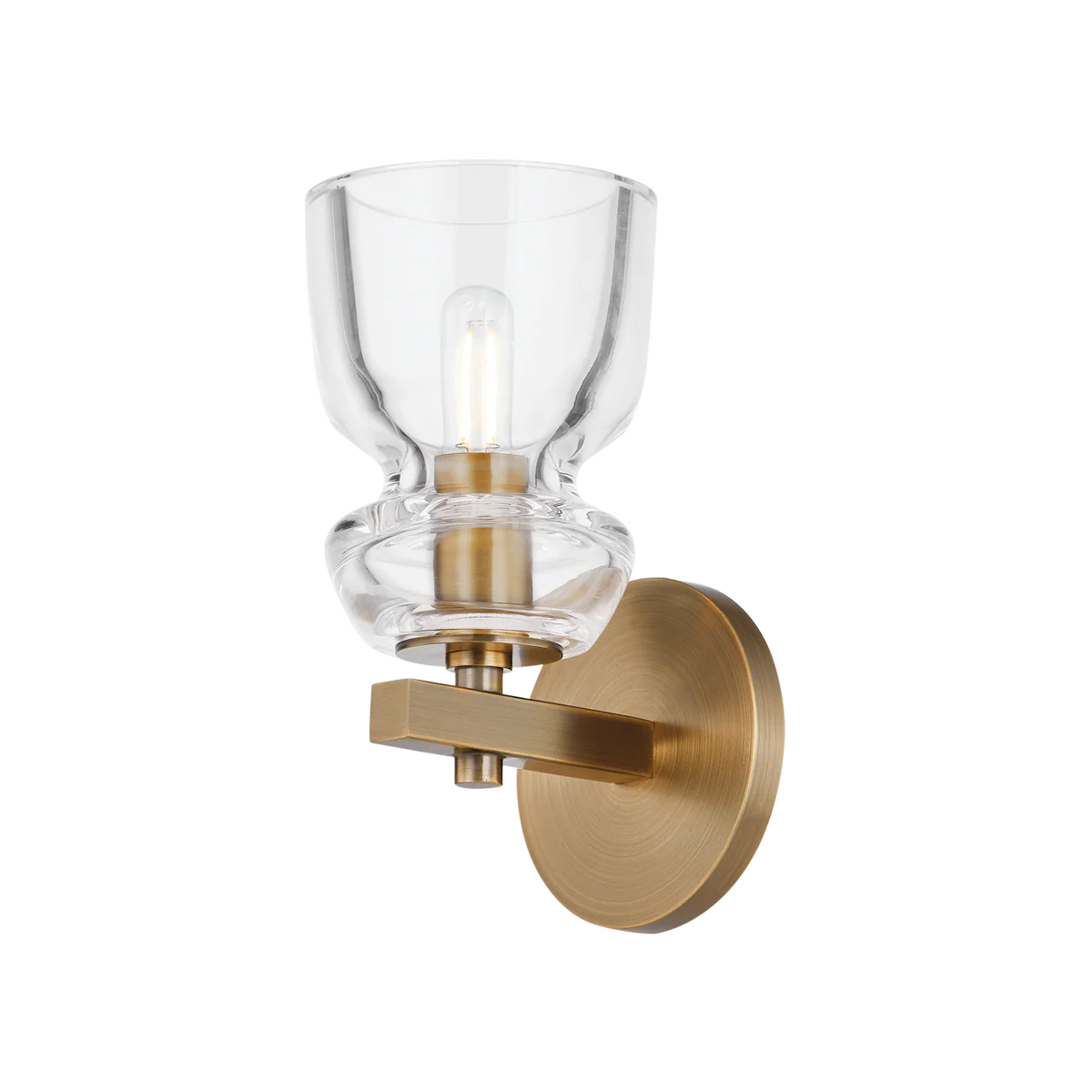 Troy Lighting Trey Patina Brass 4.75W X 9.25H Wall Sconce