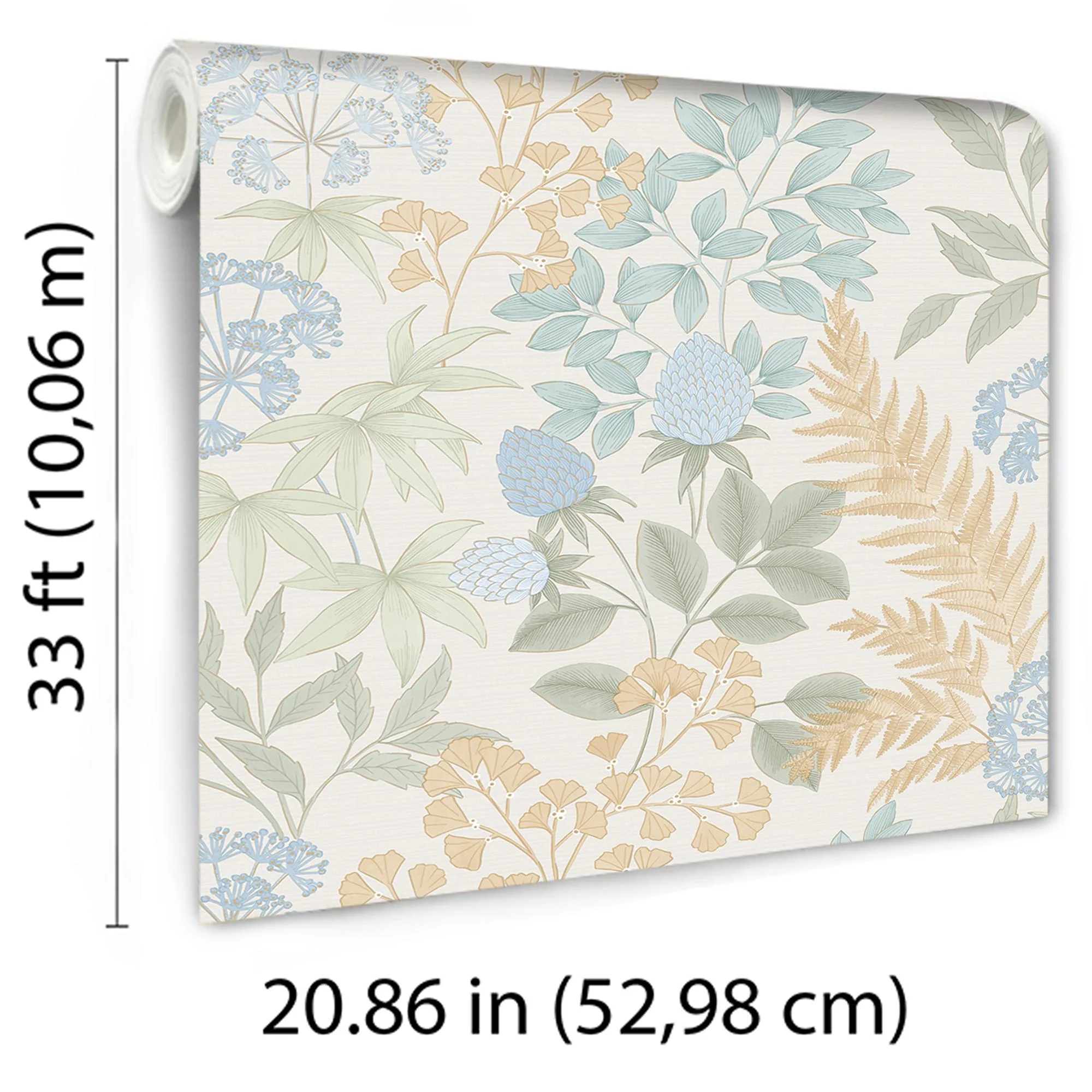 Veer Decor Gilded Bloom Cream Ground Wallpaper - Image 2